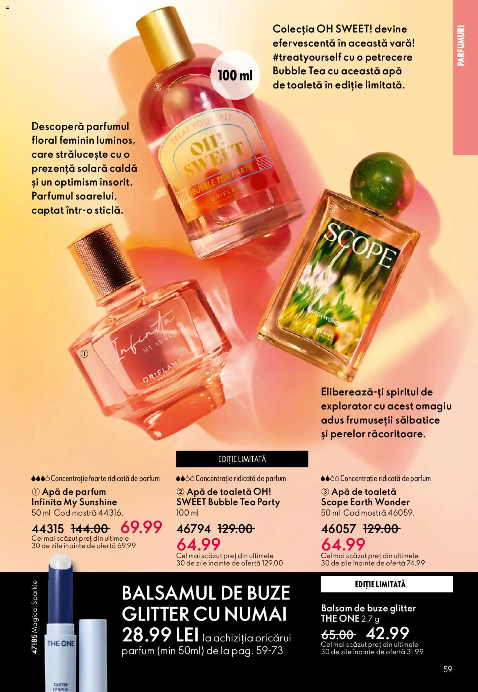 Catalog Oriflame 15 Aprilie - 4 Mai 2026 | Pagina 59 | Produse: Apă de parfum, Toaletă, Apă de toaletă, Apă