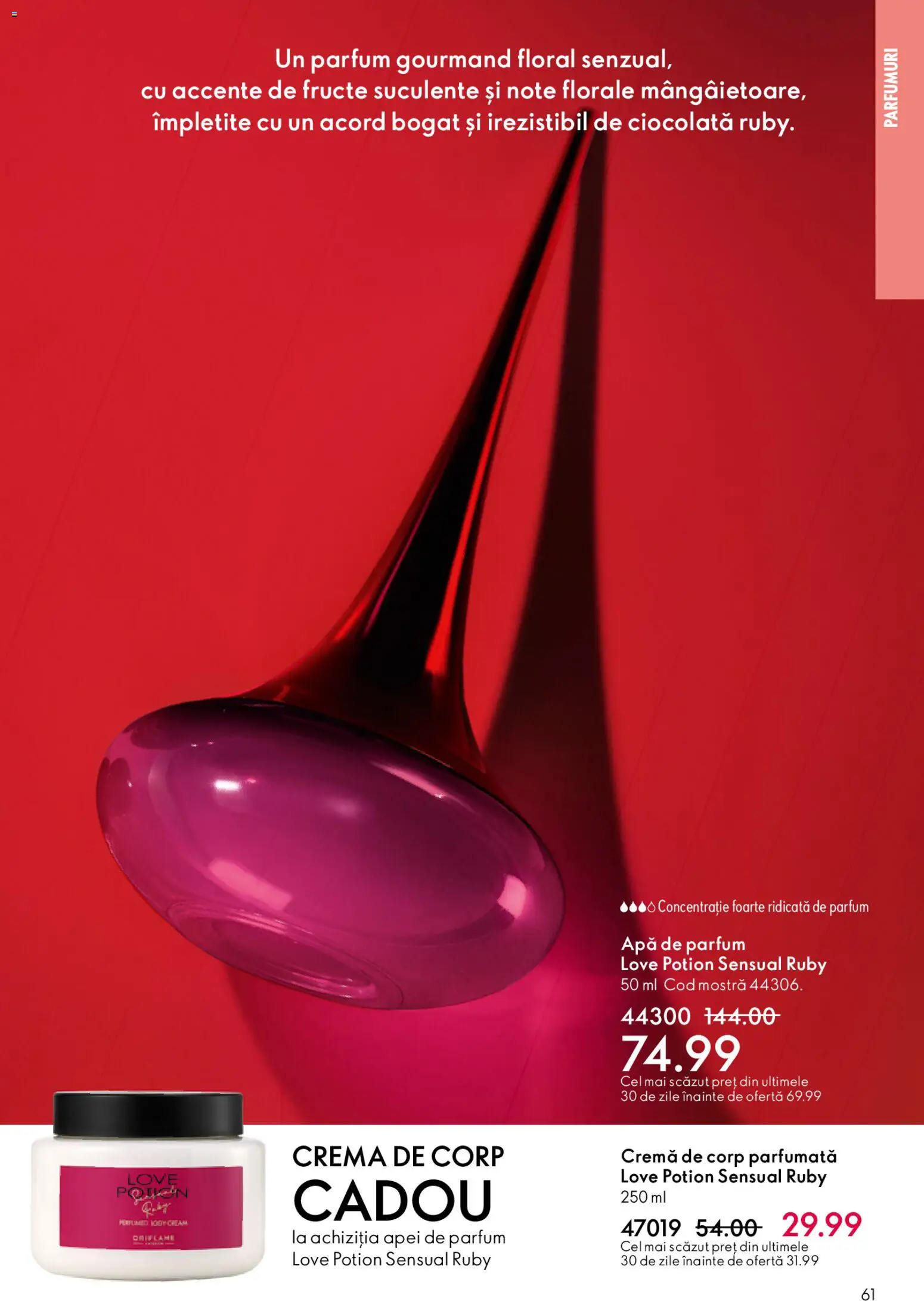 Catalog Oriflame 15 Aprilie - 4 Mai 2026 | Pagina 61 | Produse: Apă de parfum, Cremă, Apă, Fructe