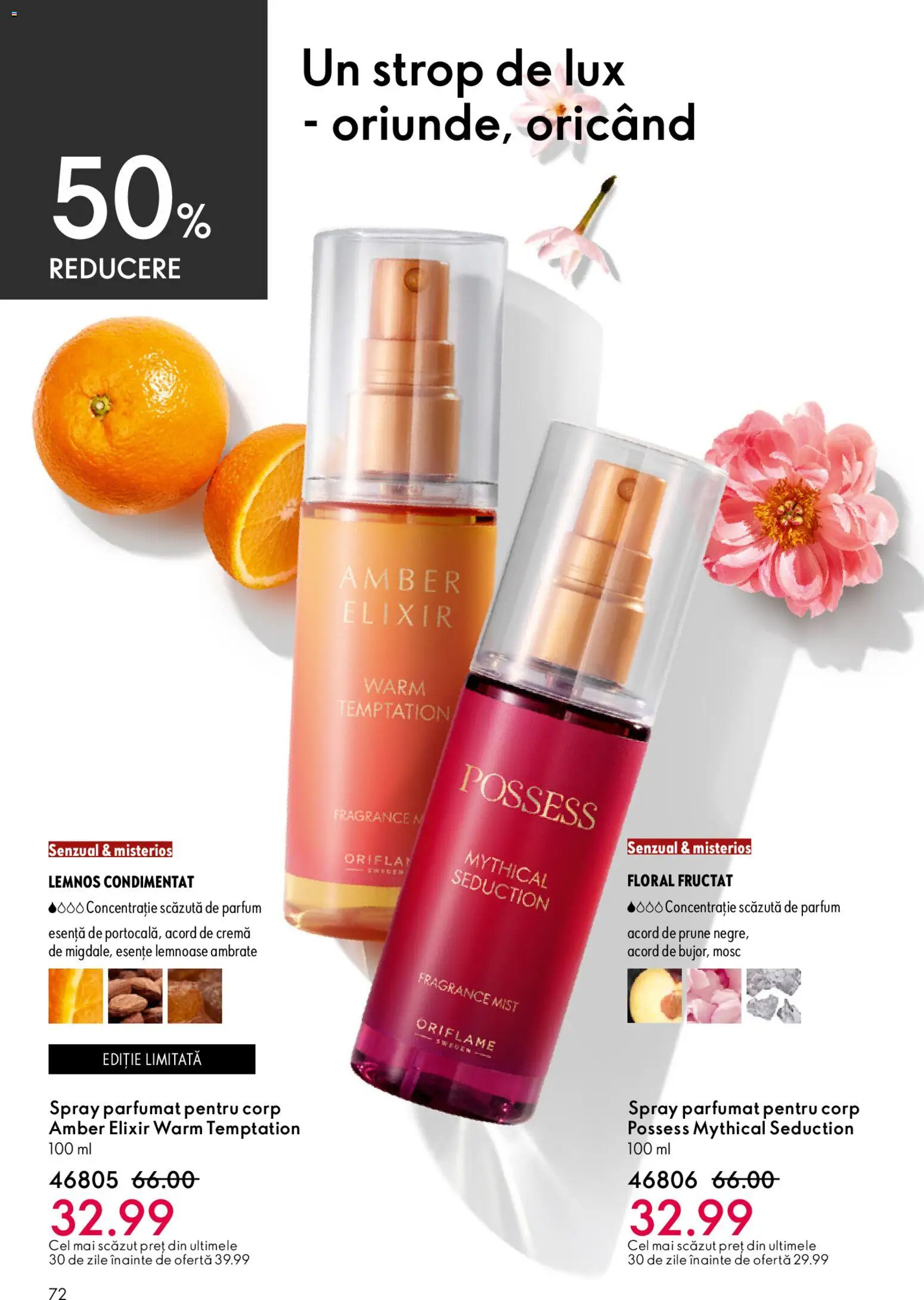Catalog Oriflame 15 Aprilie - 4 Mai 2026 | Pagina 72 | Produse: Elixir, Parfum, Cremă, Prune