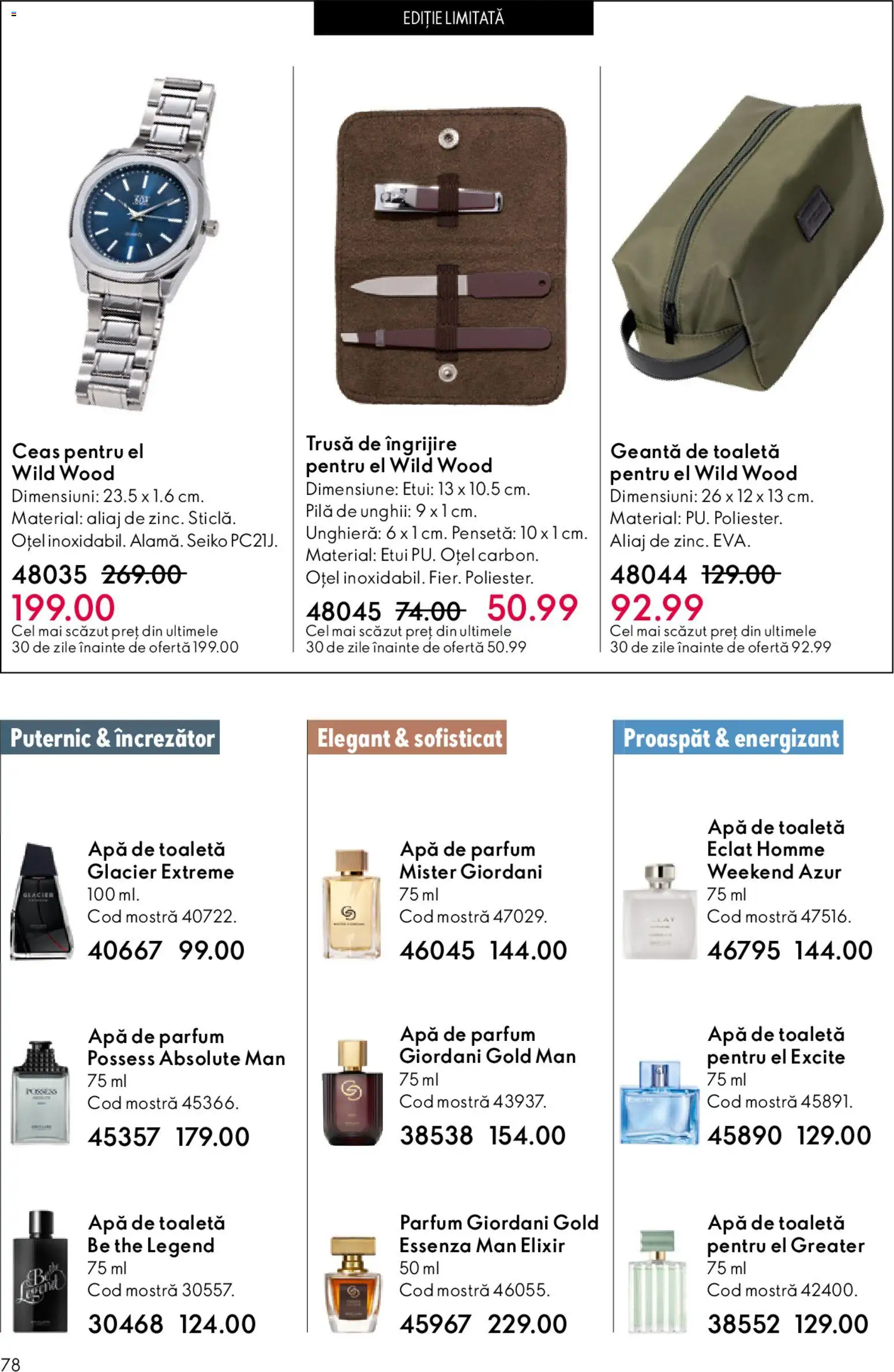 Catalog Oriflame 15 Aprilie - 4 Mai 2026 | Pagina 78 | Produse: Apă de parfum, Elixir, Geantă, Apă de toaletă