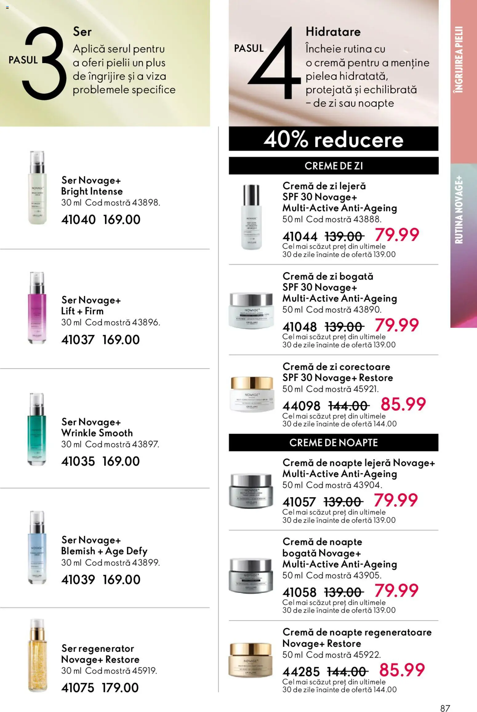 Catalog Oriflame 15 Aprilie - 4 Mai 2026 | Pagina 87 | Produse: Cremă de zi, Cremă de noapte, Cremă