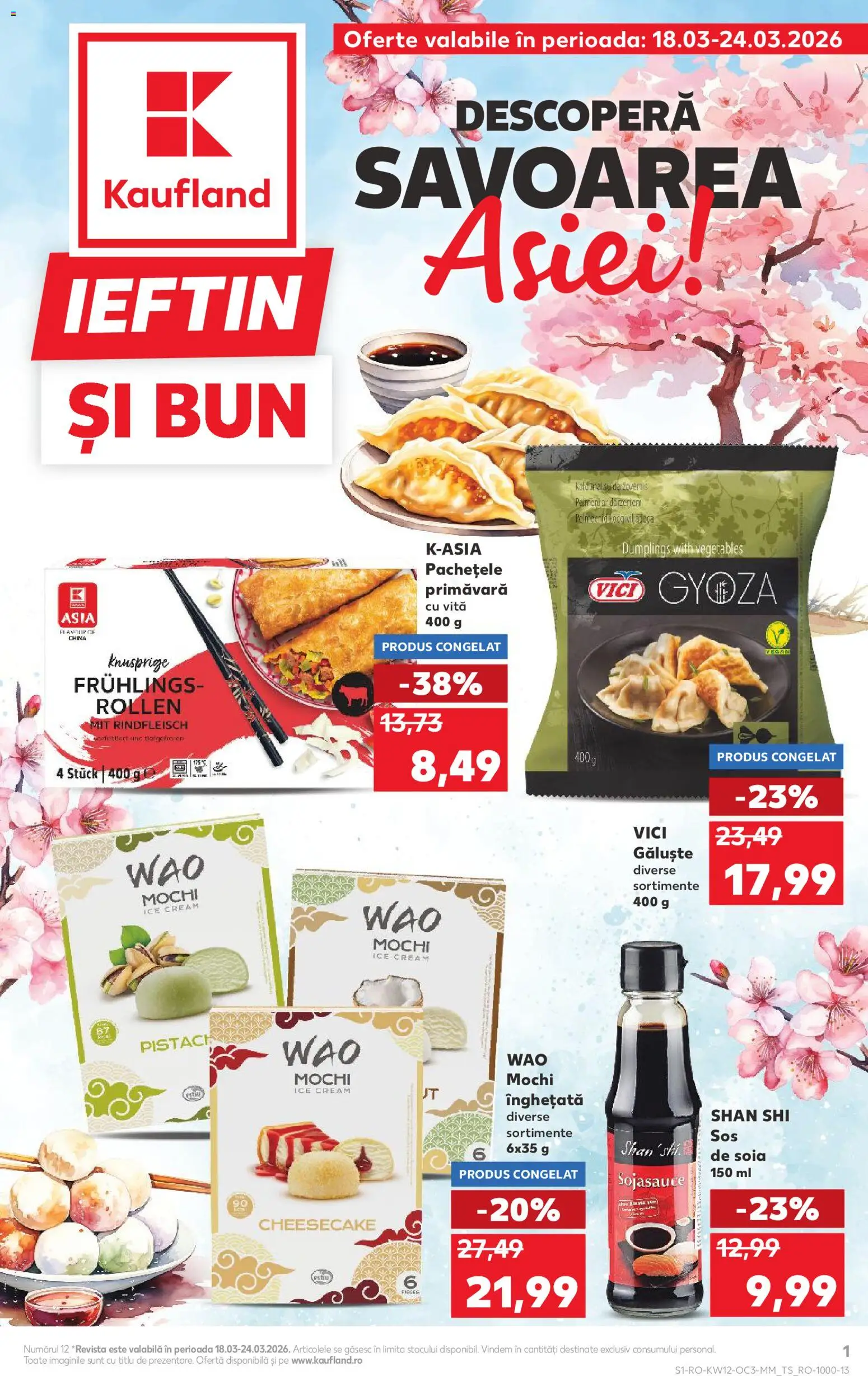 Catalog Kaufland 18 - 23 Martie 2026 | Pagina 1 | Produse: Înghețată, Sos