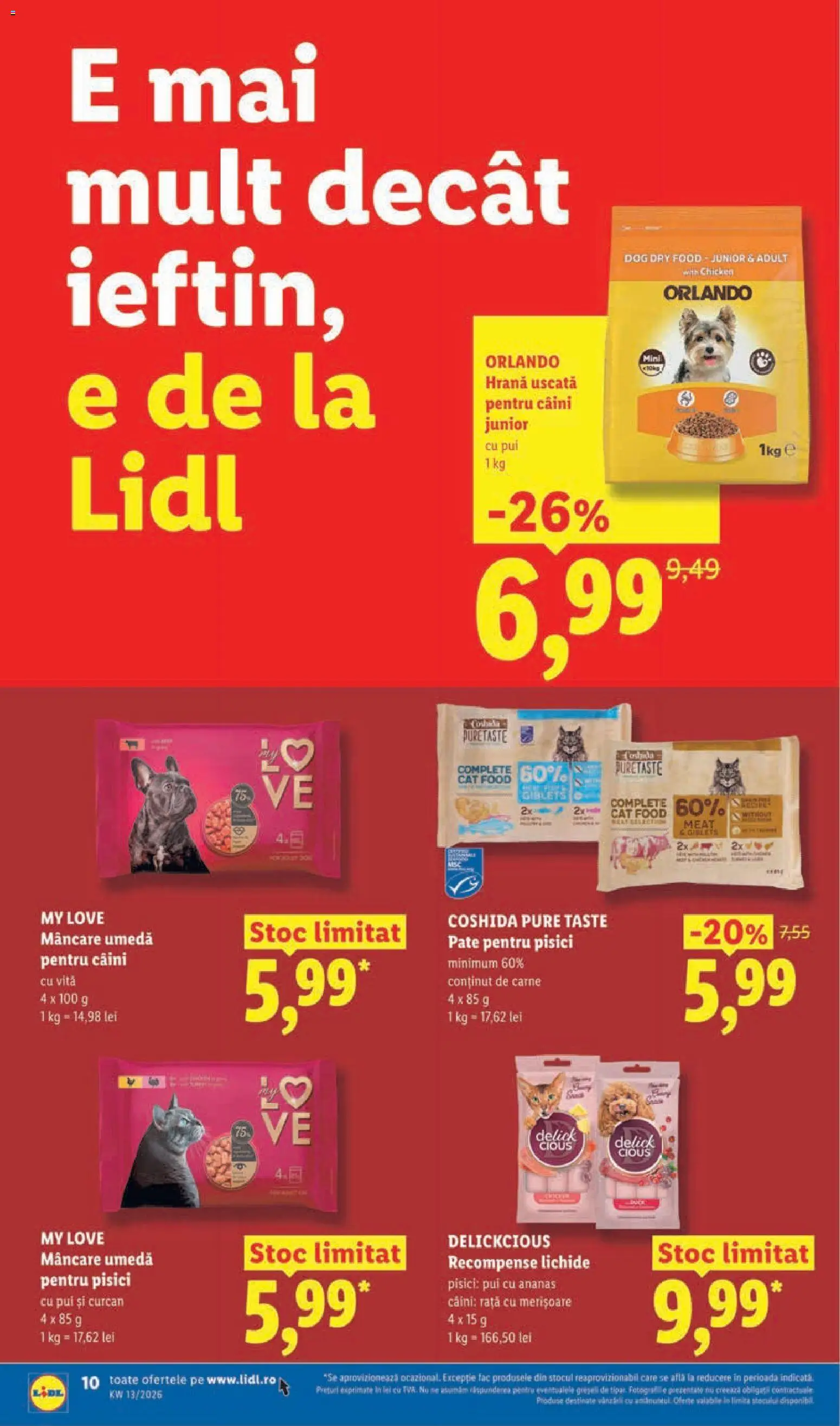 Catalog LIDL 23 - 28 Martie 2026 | Pagina 10 | Produse: Hacıyatmaz Kedi Oyuncağı, Pate, Rață, Ananas
