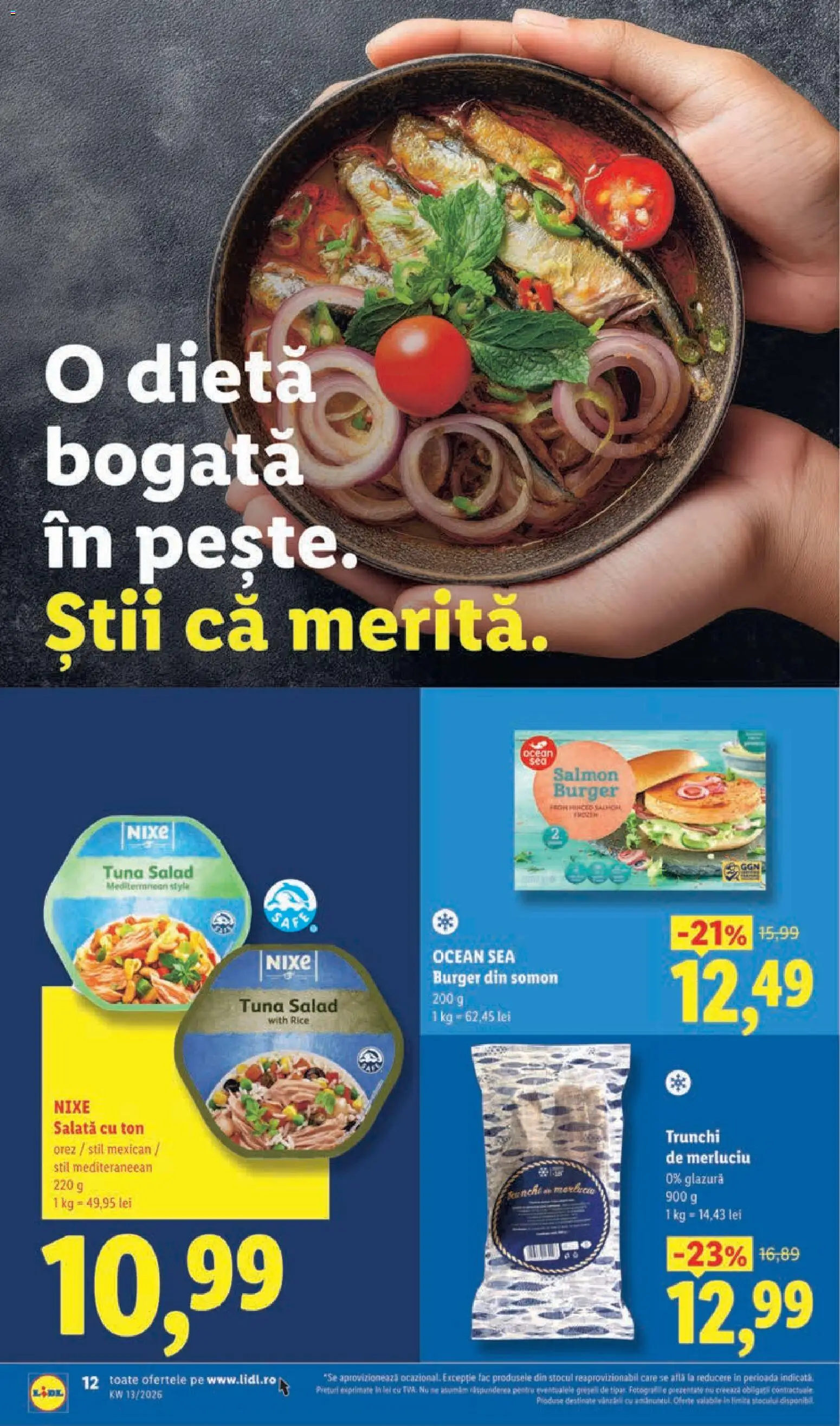 Catalog LIDL 23 - 28 Martie 2026 | Pagina 12 | Produse: Delgeç, Orez, Burger, Salată