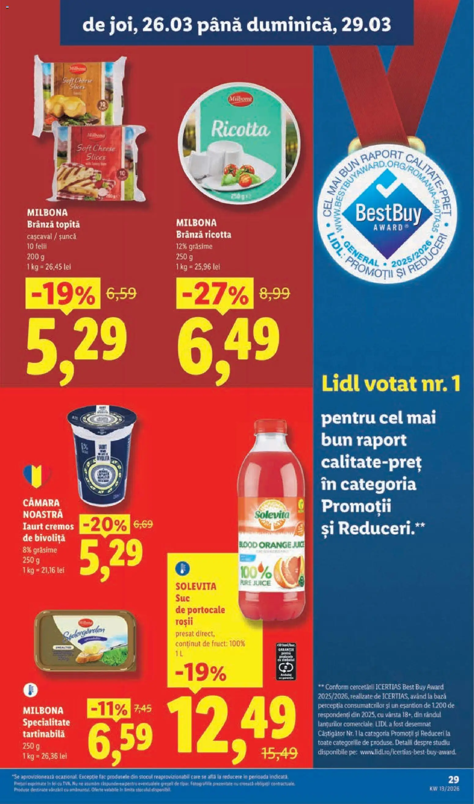 Catalog LIDL 23 - 28 Martie 2026 | Pagina 29 | Produse: Iaurt, Șuncă, Suc, Roșii