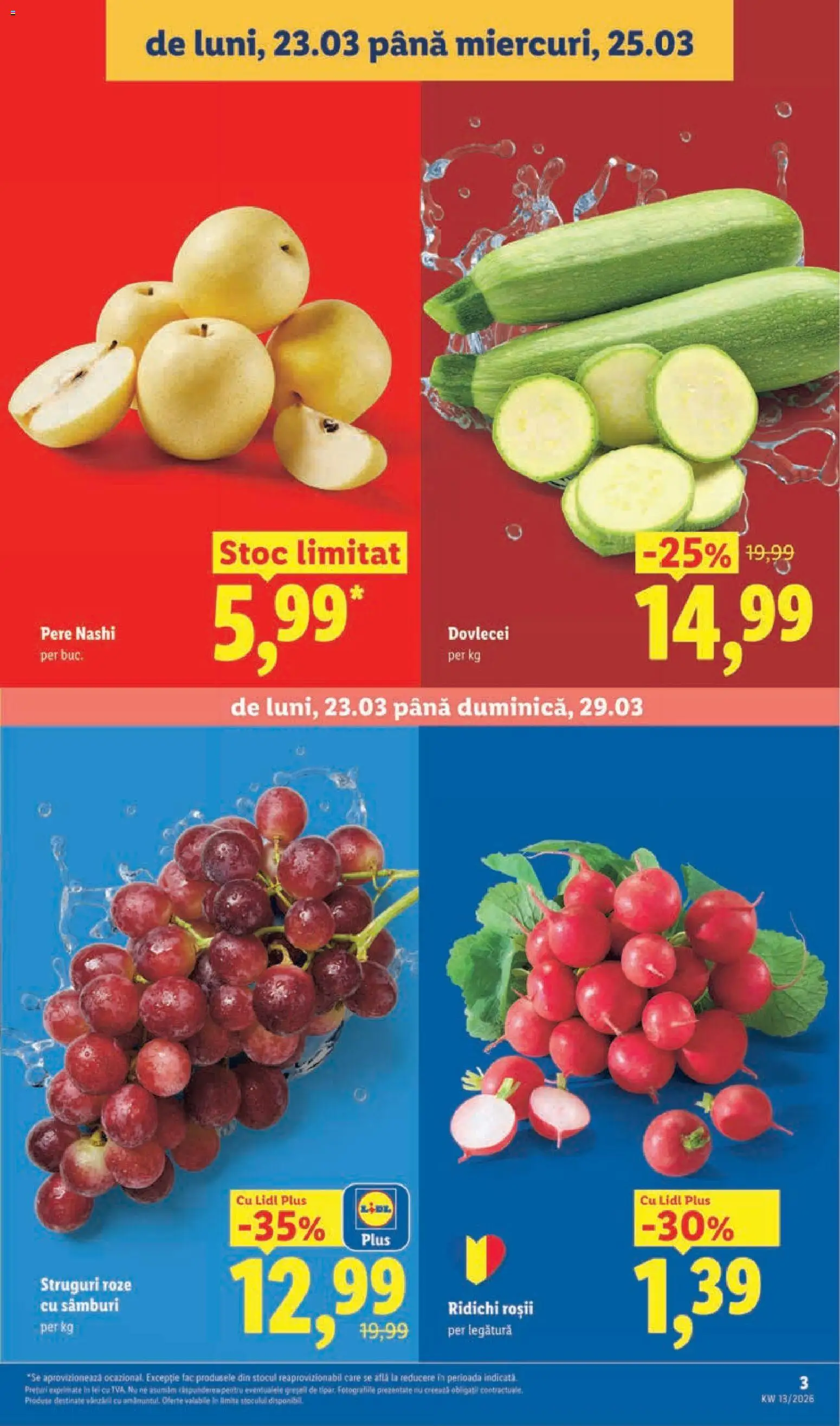 Catalog LIDL 23 - 28 Martie 2026 | Pagina 3 | Produse: Struguri, Roșii, Sıcak çikolata