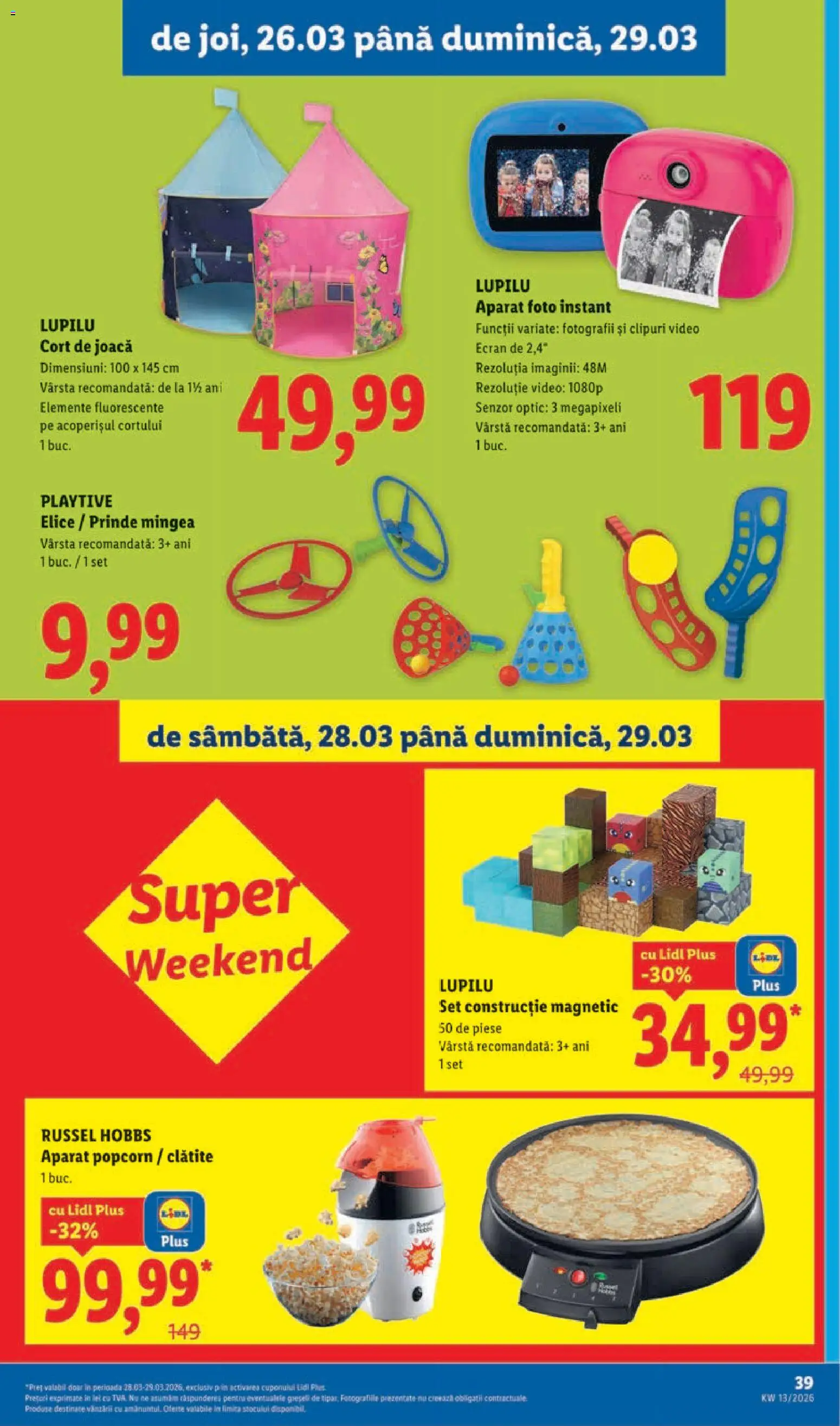 Catalog LIDL 23 - 28 Martie 2026 | Pagina 39 | Produse: Aparat foto, Video, Cameră, Cort