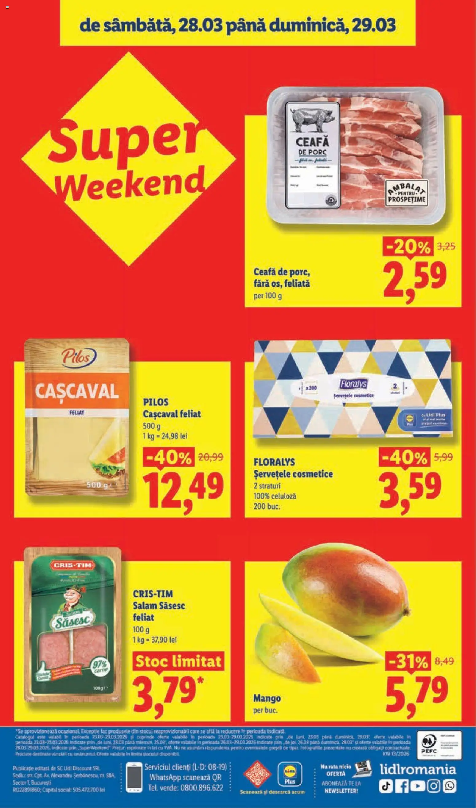 Catalog LIDL 23 - 28 Martie 2026 | Pagina 40 | Produse: Keçeli kalem, Cașcaval, Salam, Mango