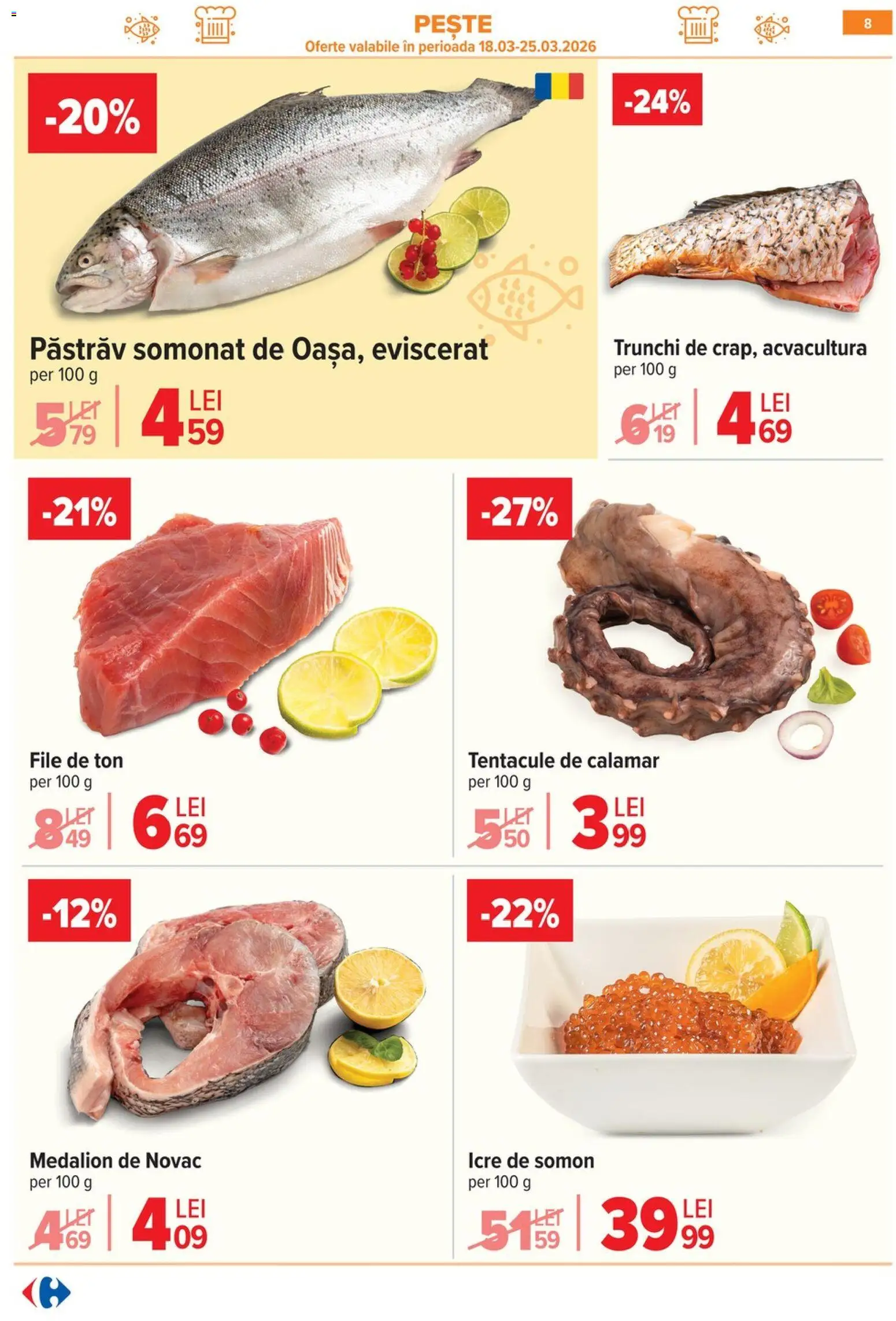 Catalog Carrefour 18 - 23 Martie 2026 | Pagina 14 | Produse: Pește