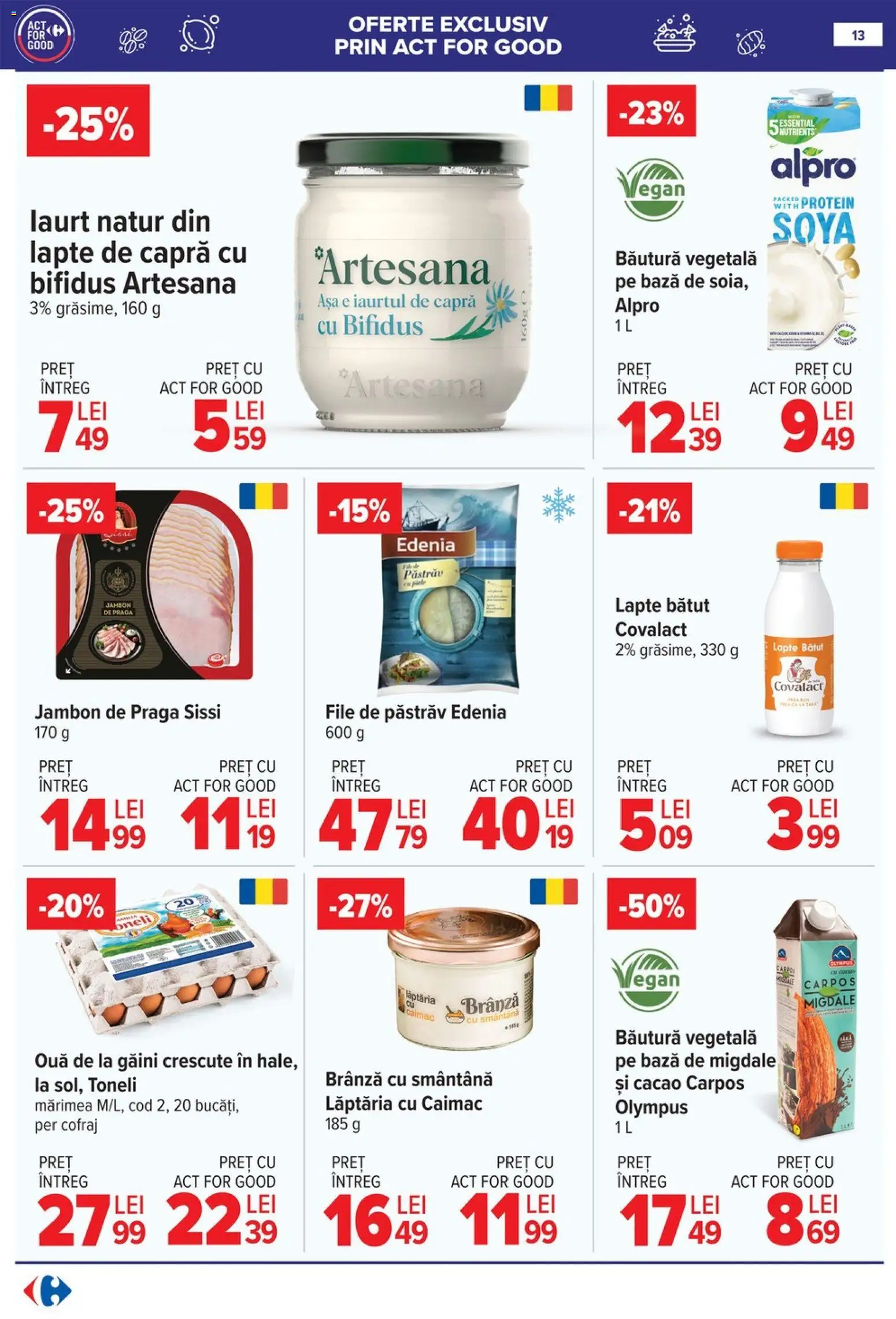 Catalog Carrefour 18 - 23 Martie 2026 | Pagina 19 | Produse: Migdale, Lapte, Ouă, Cacao