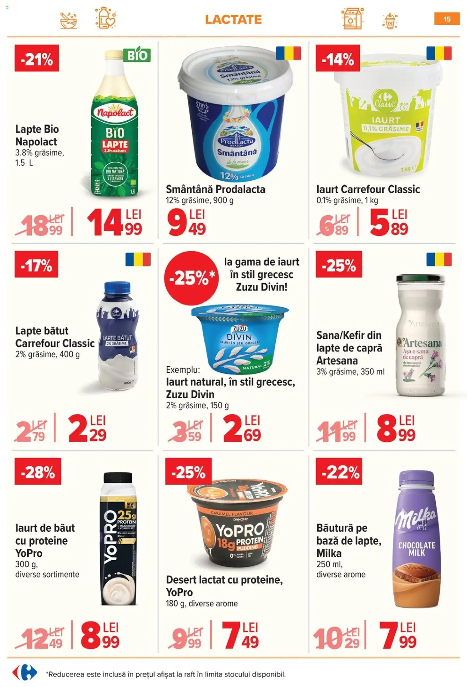 Catalog Carrefour 18 - 23 Martie 2026 | Pagina 21 | Produse: Raft, Lapte, Iaurt, Smântână