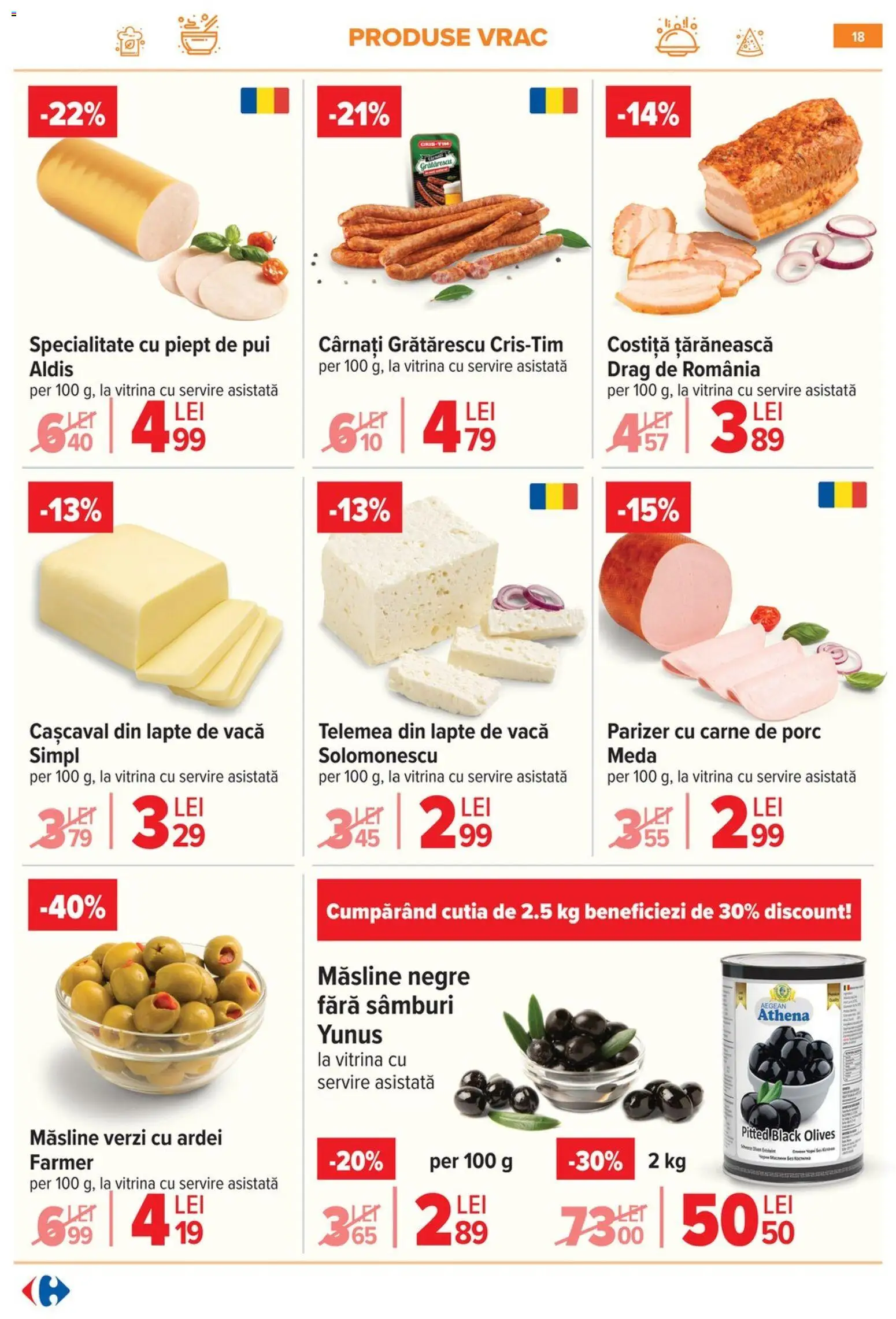 Catalog Carrefour 18 - 23 Martie 2026 | Pagina 24 | Produse: Hacıyatmaz Kedi Oyuncağı, Vitrină, Cașcaval, Carne De Porc