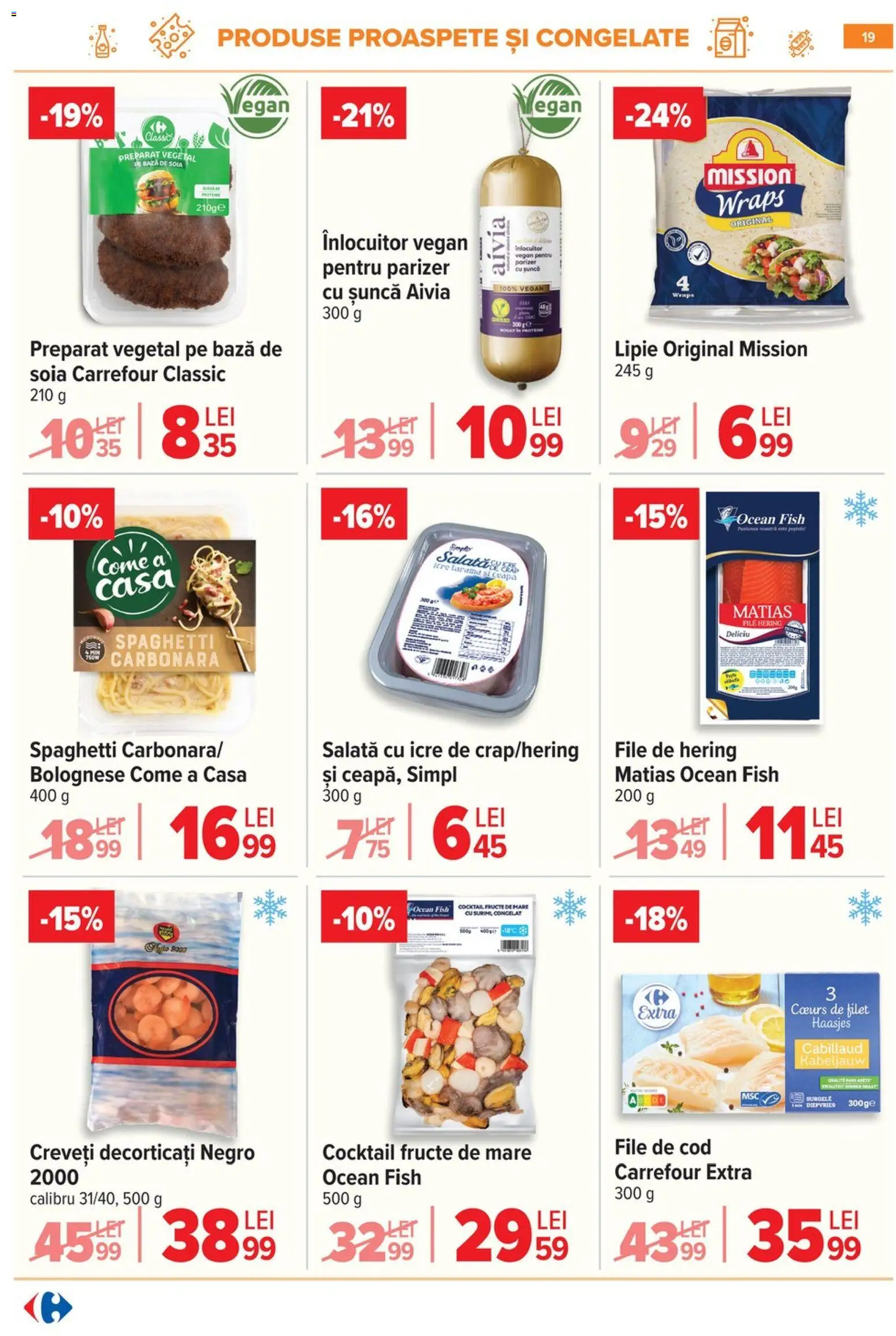 Catalog Carrefour 18 - 23 Martie 2026 | Pagina 25 | Produse: Șuncă, Salată cu icre, Salată, Fructe De Mare