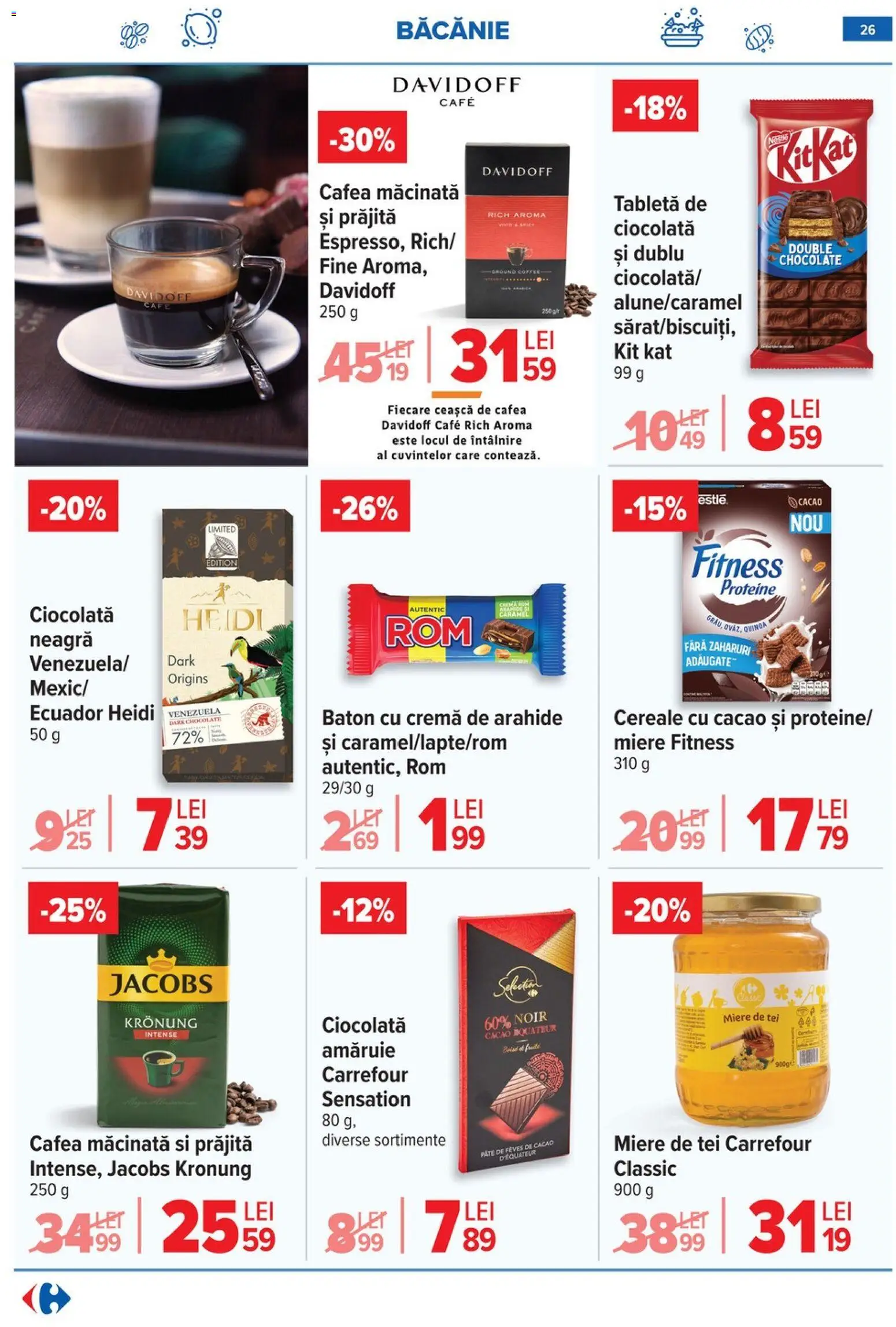 Catalog Carrefour 18 - 23 Martie 2026 | Pagina 33 | Produse: Cremă, Ciocolată, Cereale, Cacao
