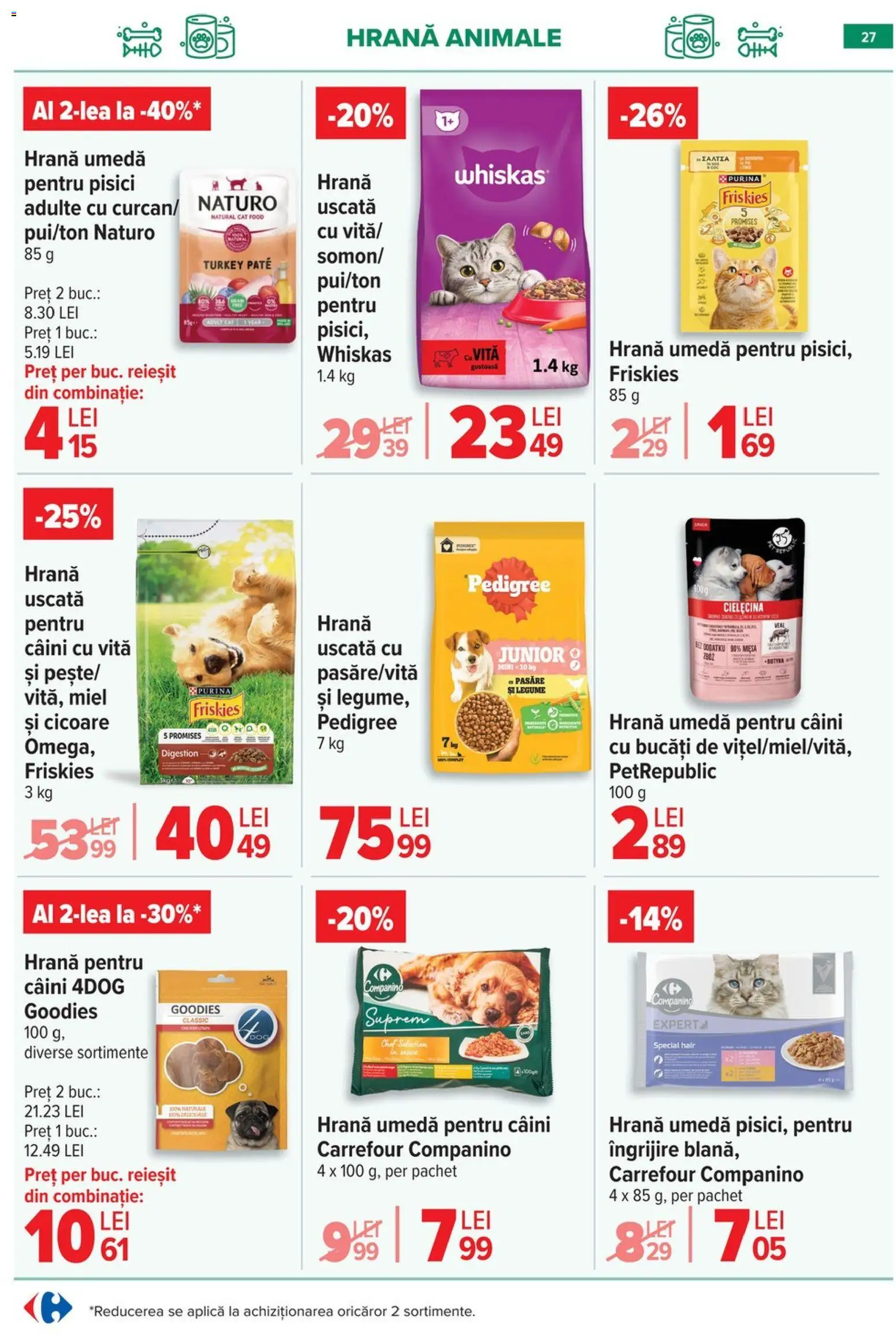 Catalog Carrefour 18 - 23 Martie 2026 | Pagina 34 | Produse: Hrană pentru câini, Pate, Legume
