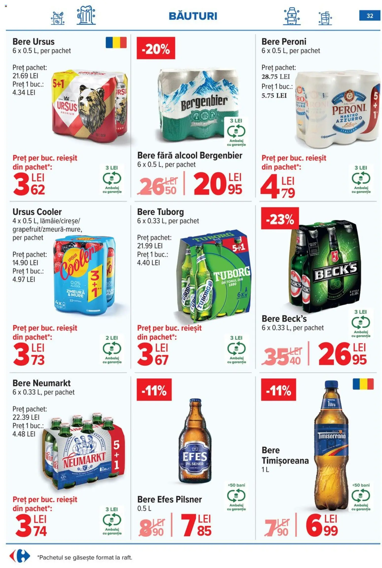 Catalog Carrefour 18 - 23 Martie 2026 | Pagina 39 | Produse: Zmeură, Bere, Plastik Kulübe