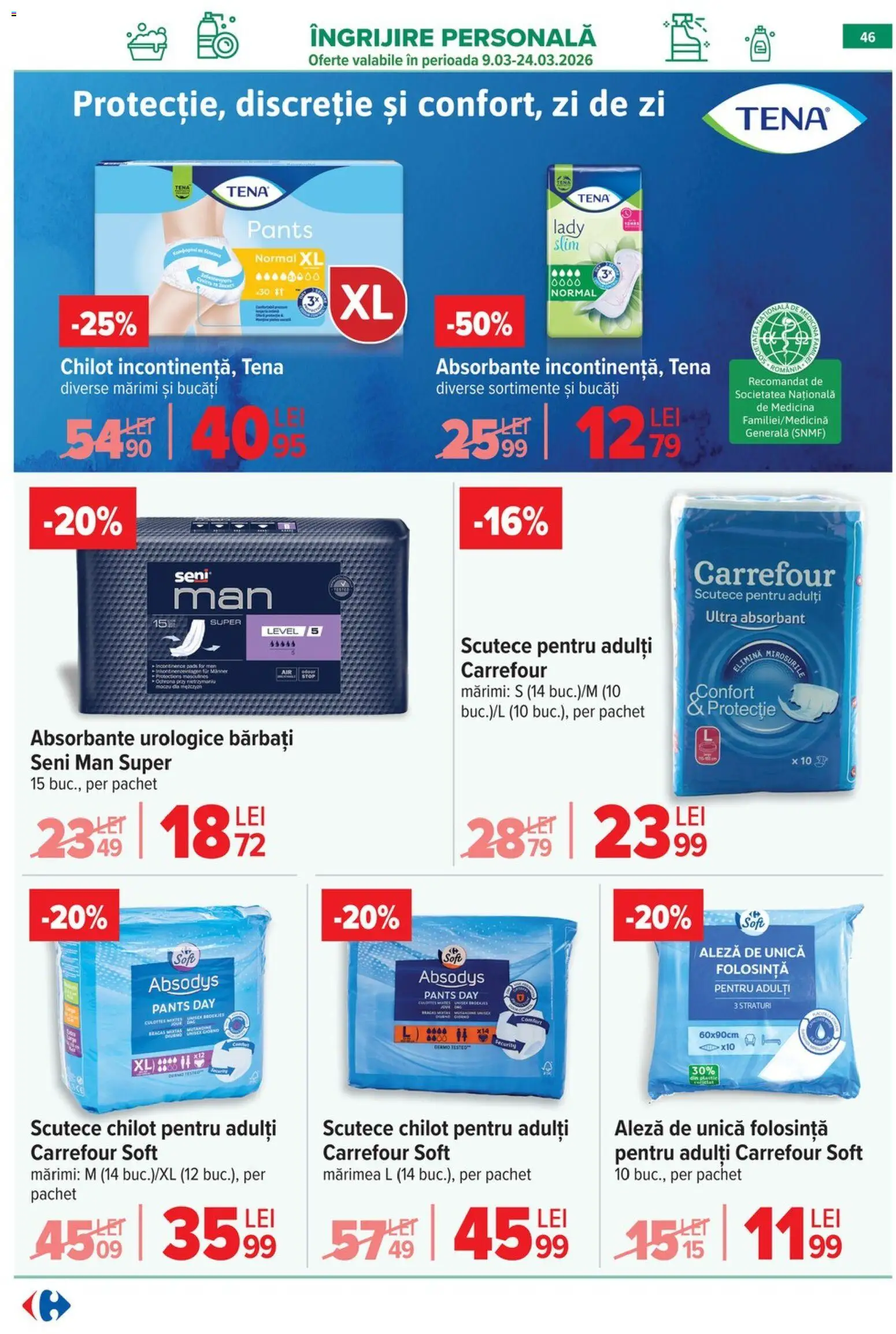 Catalog Carrefour 18 - 23 Martie 2026 | Pagina 52 | Produse: Absorbante, Scutece