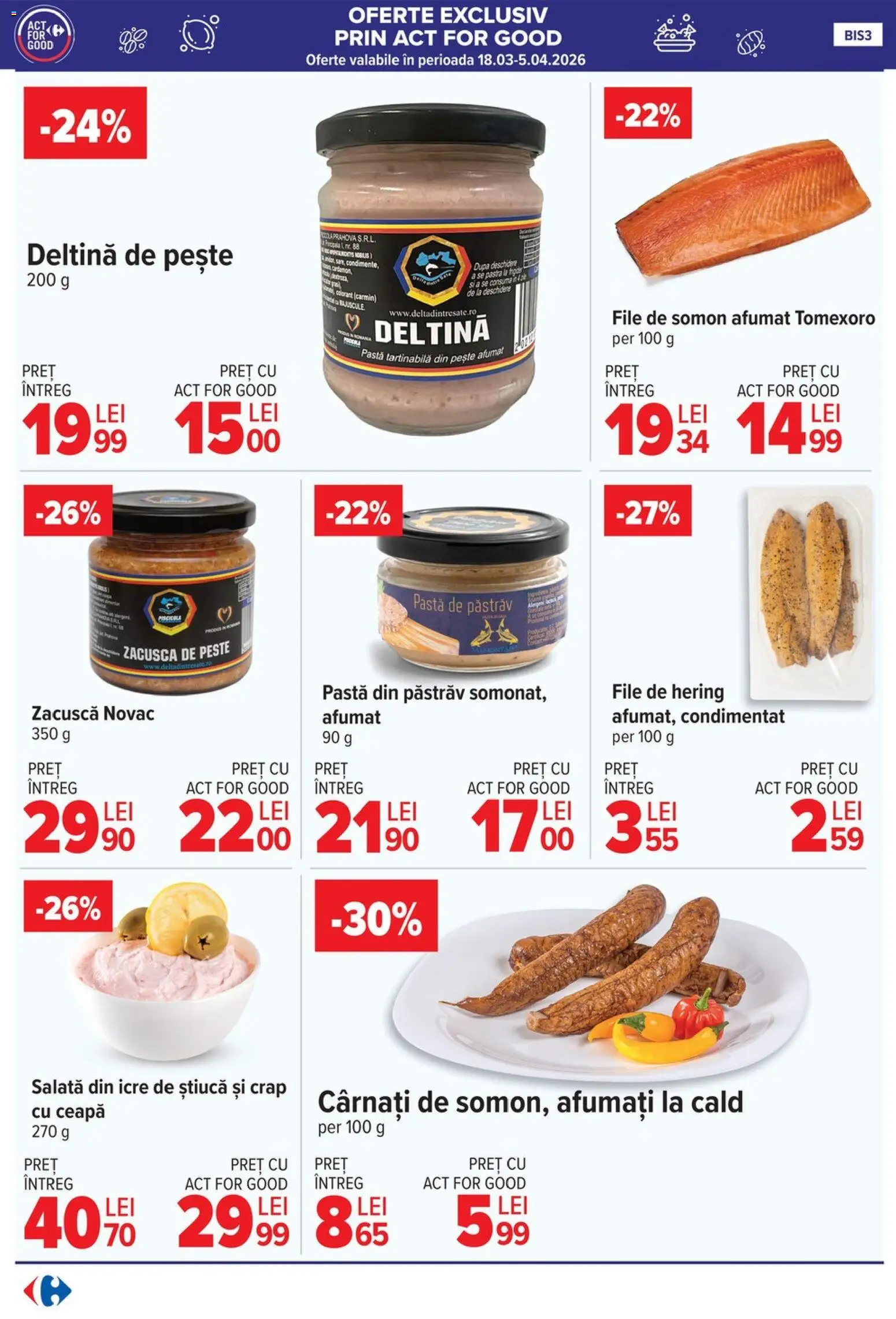 Catalog Carrefour 18 - 23 Martie 2026 | Pagina 8 | Produse: Salată, Zacuscă, Ceapă, Cârnați