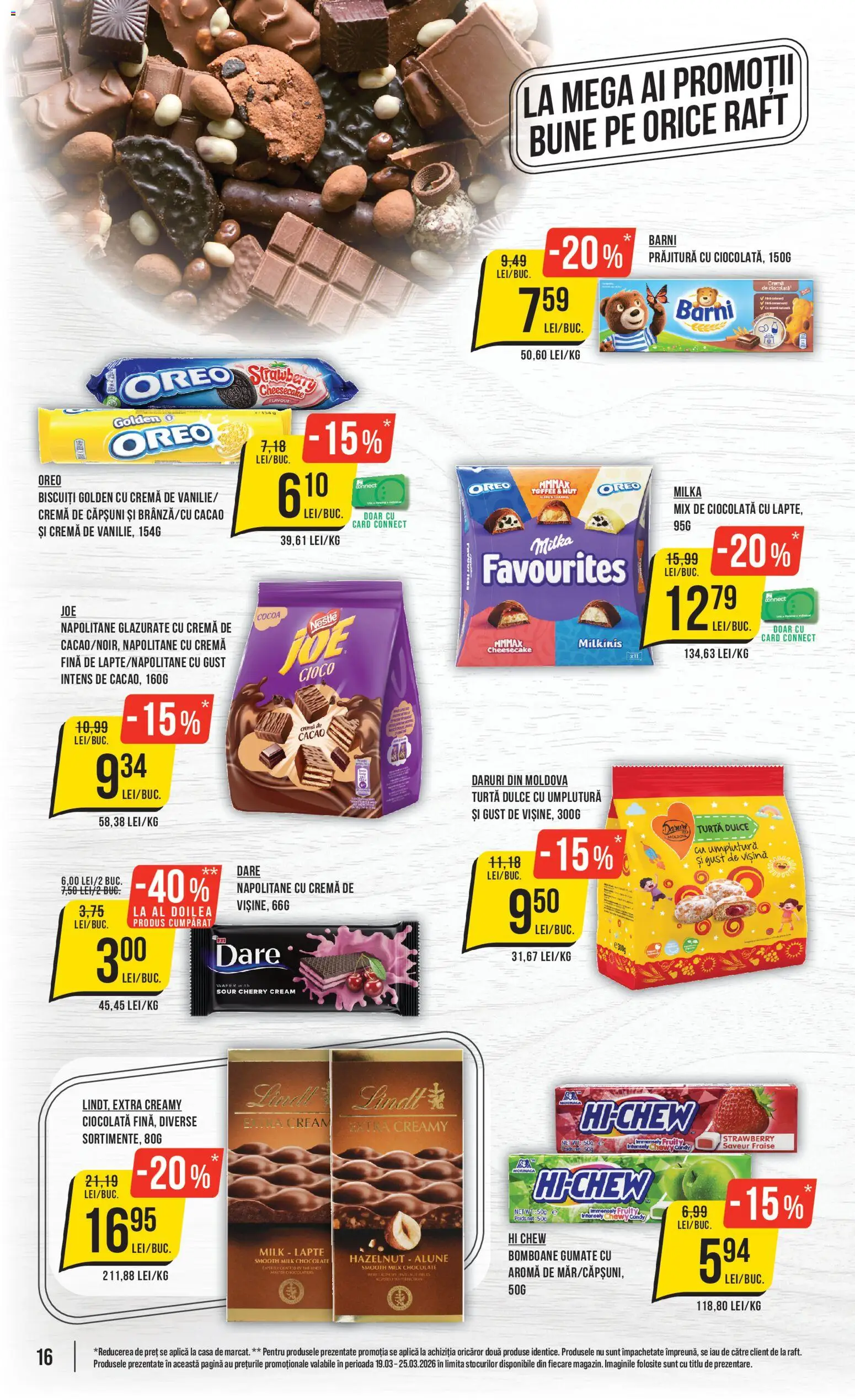 Catalog Mega Image 19 - 24 Martie 2026 | Pagina 16 | Produse: Raft, Prăjitură, Ciocolată, Biscuiți