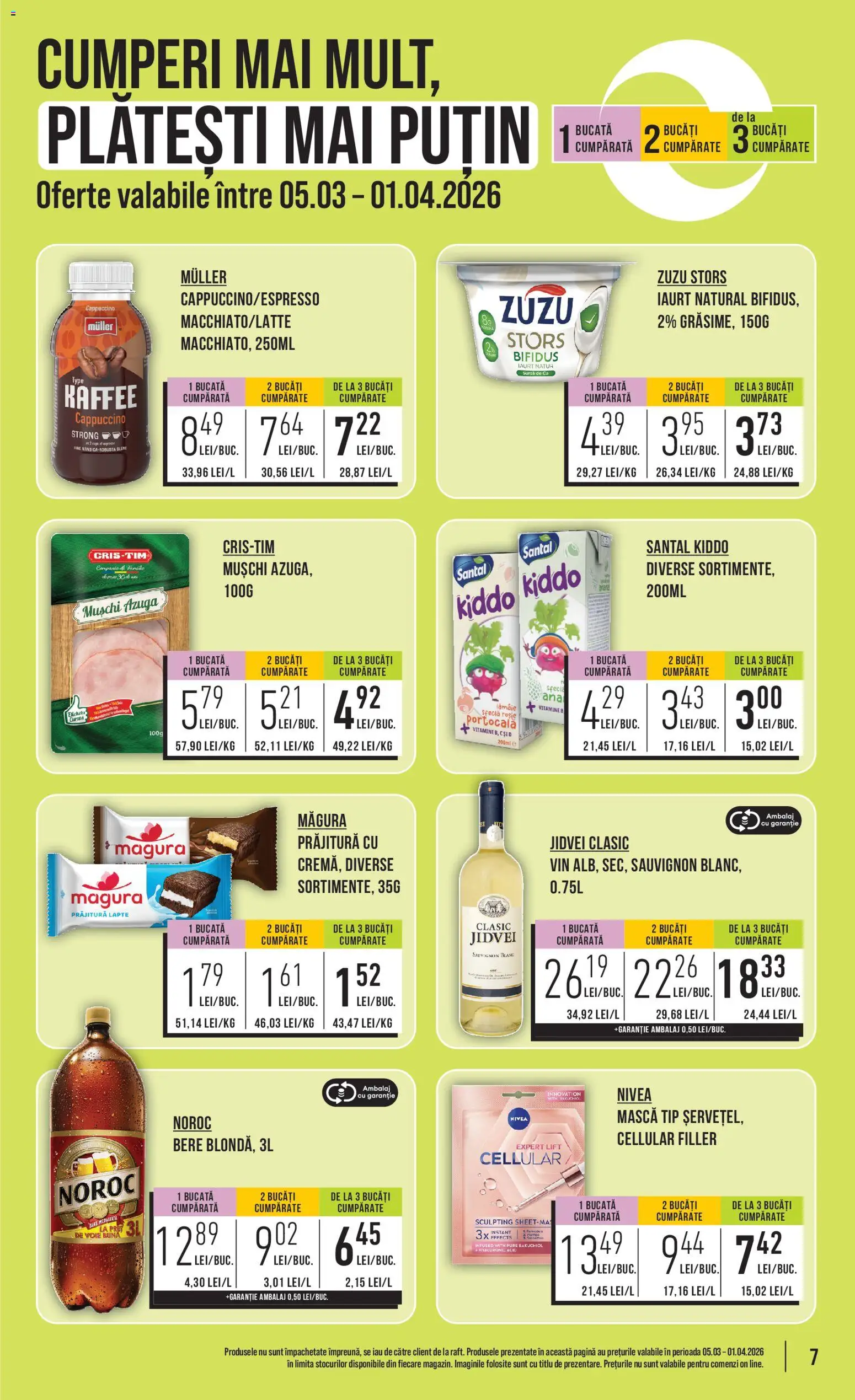 Catalog Mega Image 19 - 24 Martie 2026 | Pagina 7 | Produse: Prăjitură, Lapte, Vin, Bere