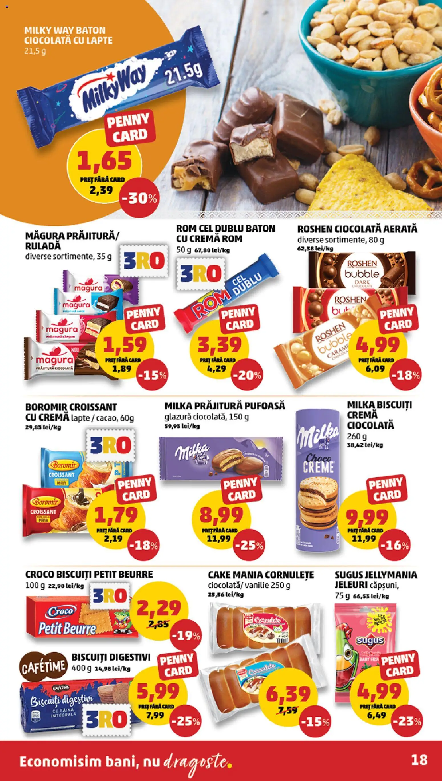 Catalog PENNY Market 18 - 23 Martie 2026 | Pagina 18 | Produse: Lapte, Ciocolată, Făină, Rom