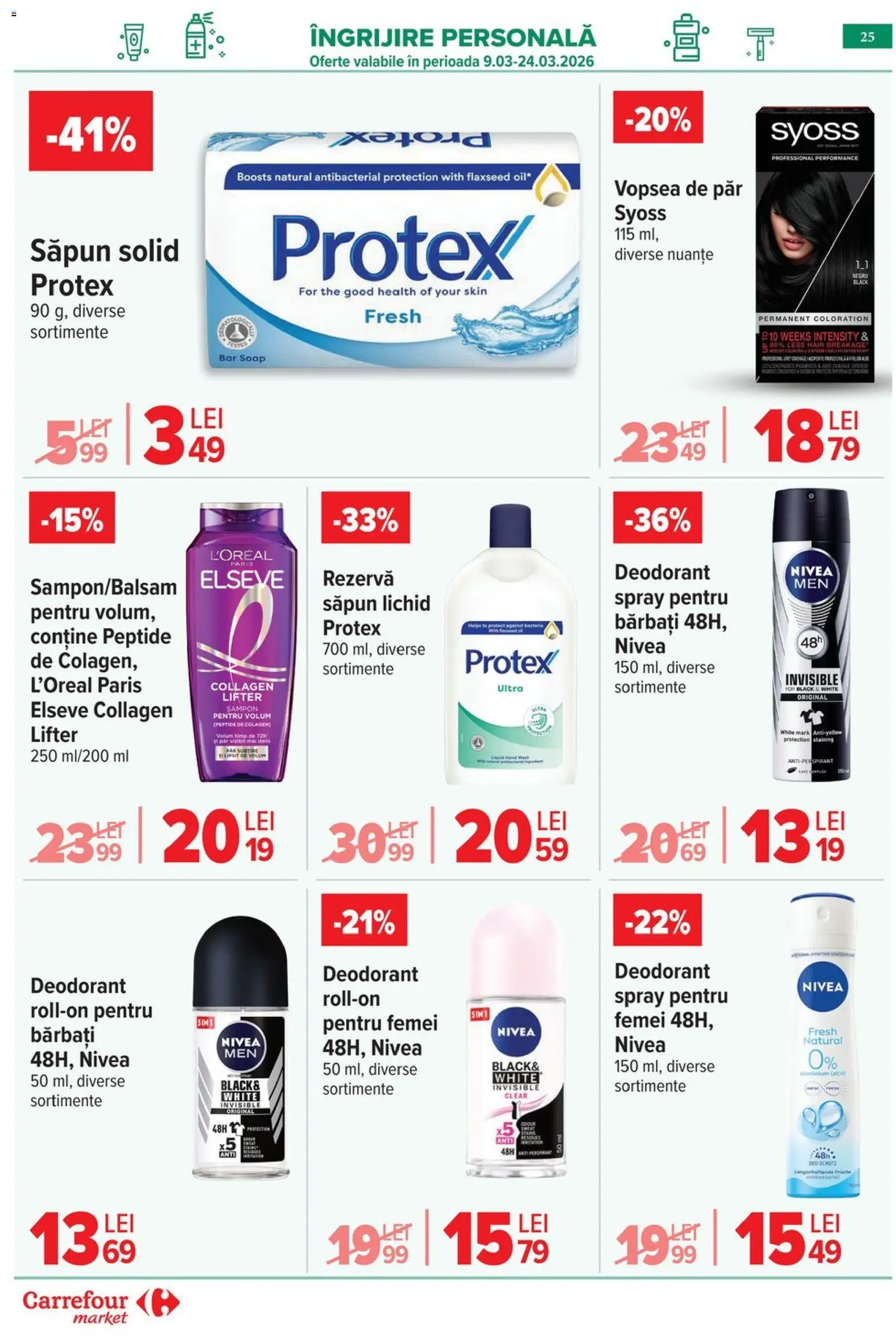 Catalog Carrefour 18 - 23 Martie 2026 | Pagina 28 | Produse: Vopsea, Săpun, Antiperspirant, Vopsea de păr