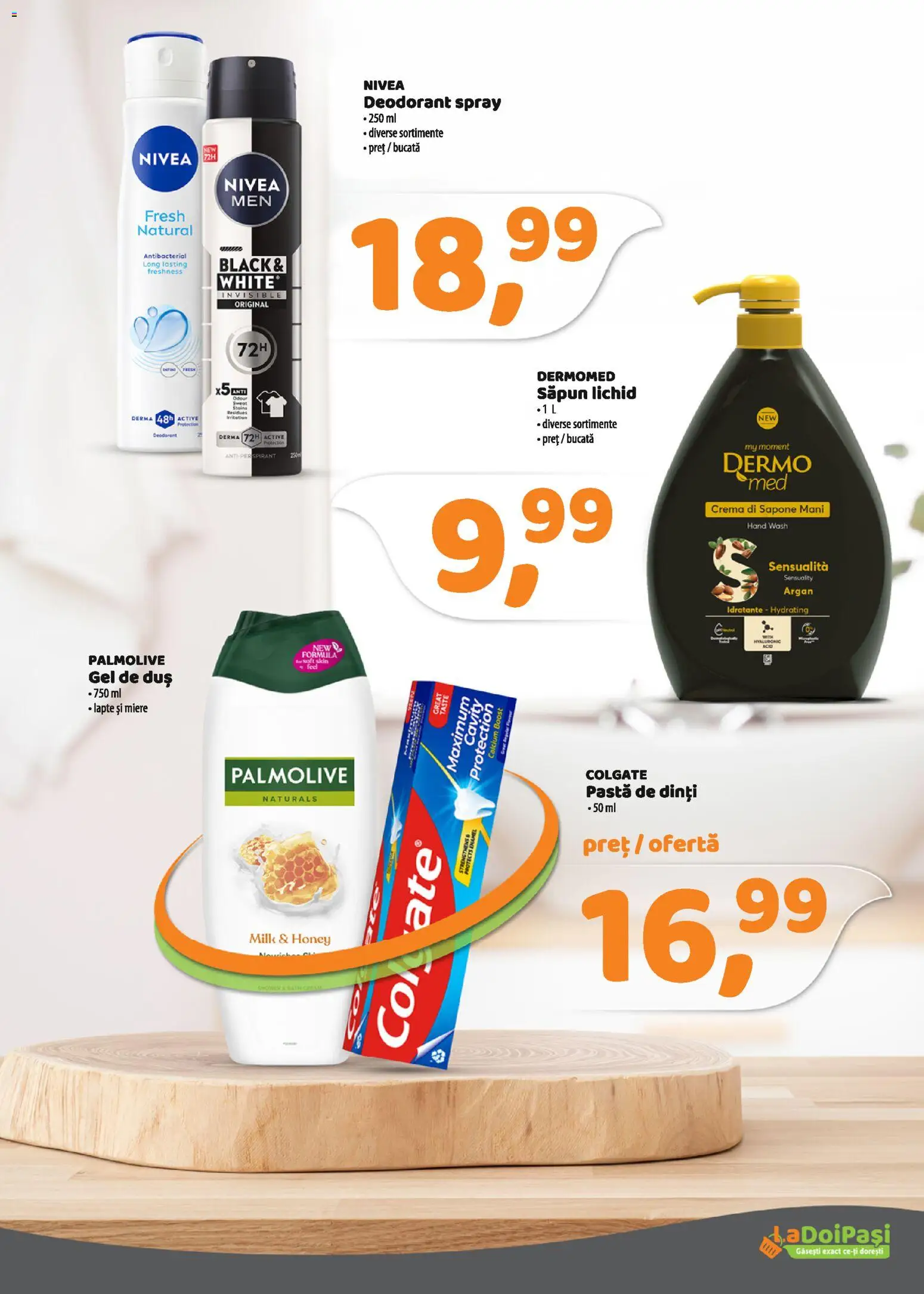 Catalog La Doi Pași 16 - 30 Martie 2026 | Pagina 14 | Produse: Gel de duș, Deodorant, Antiperspirant, Săpun lichid