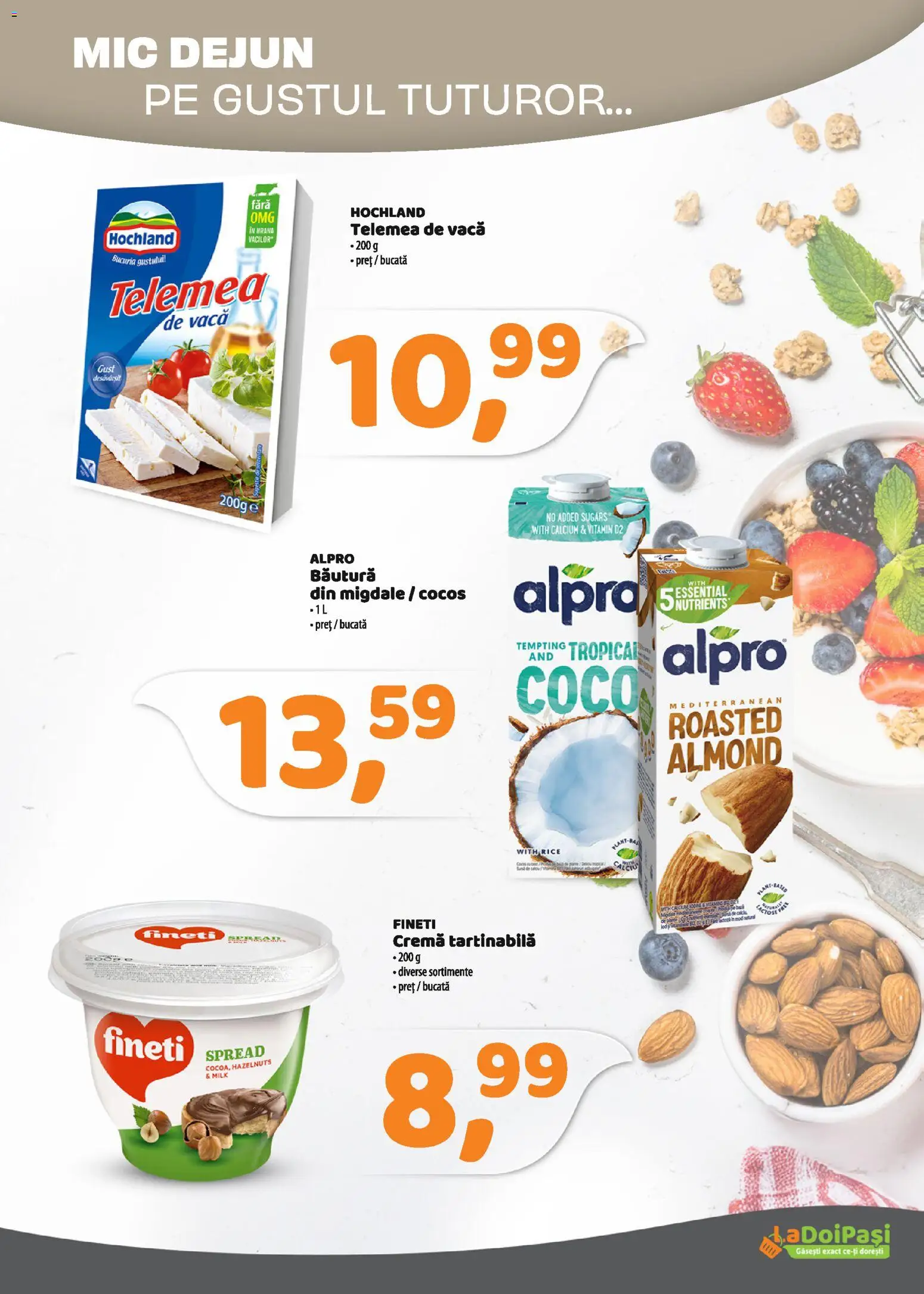 Catalog La Doi Pași 16 - 30 Martie 2026 | Pagina 2 | Produse: Migdale, Cremă, Cremă tartinabilă