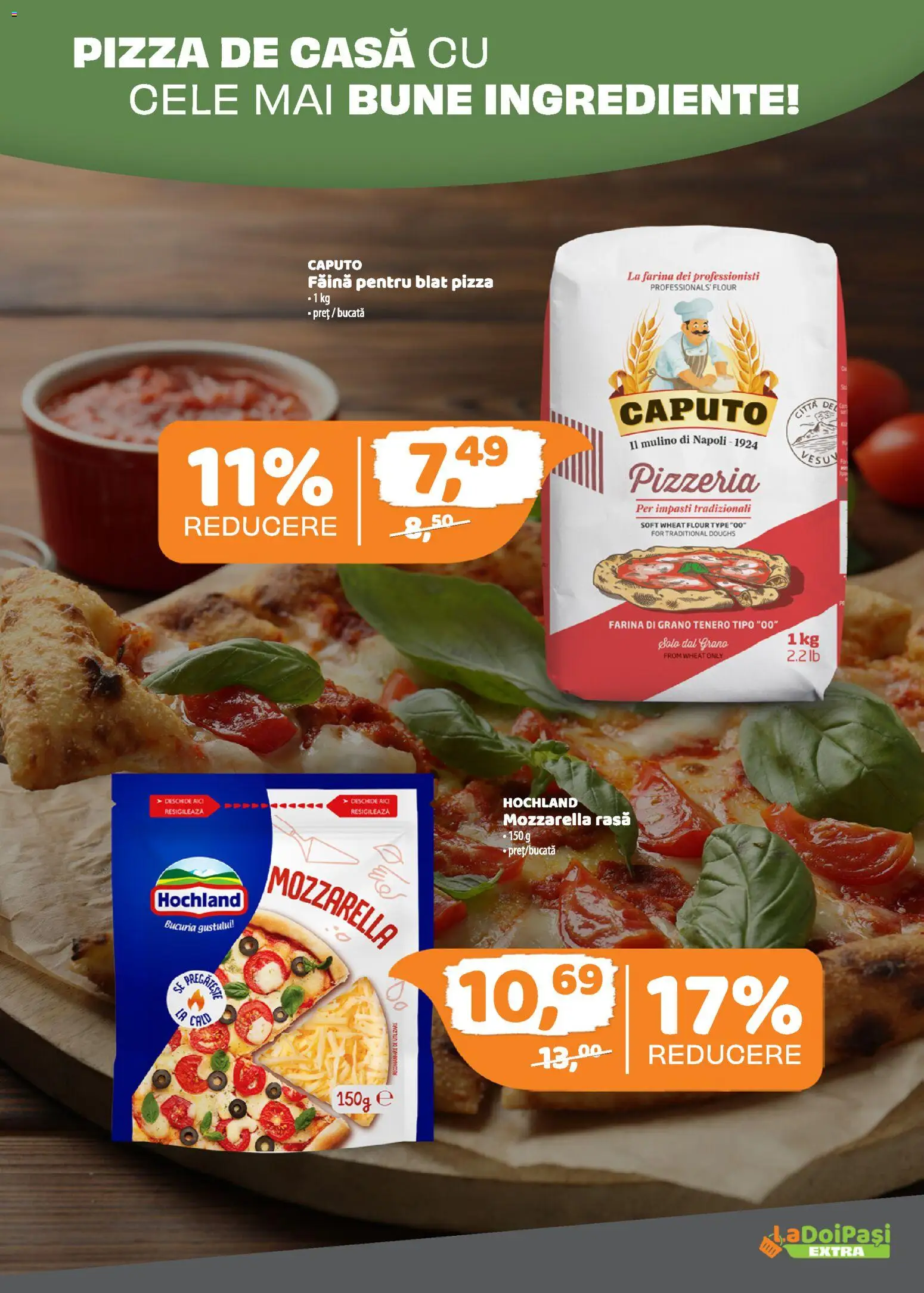 Catalog La Doi Pași 16 - 30 Martie 2026 | Pagina 3 | Produse: Mozzarella, Pizza, Făină