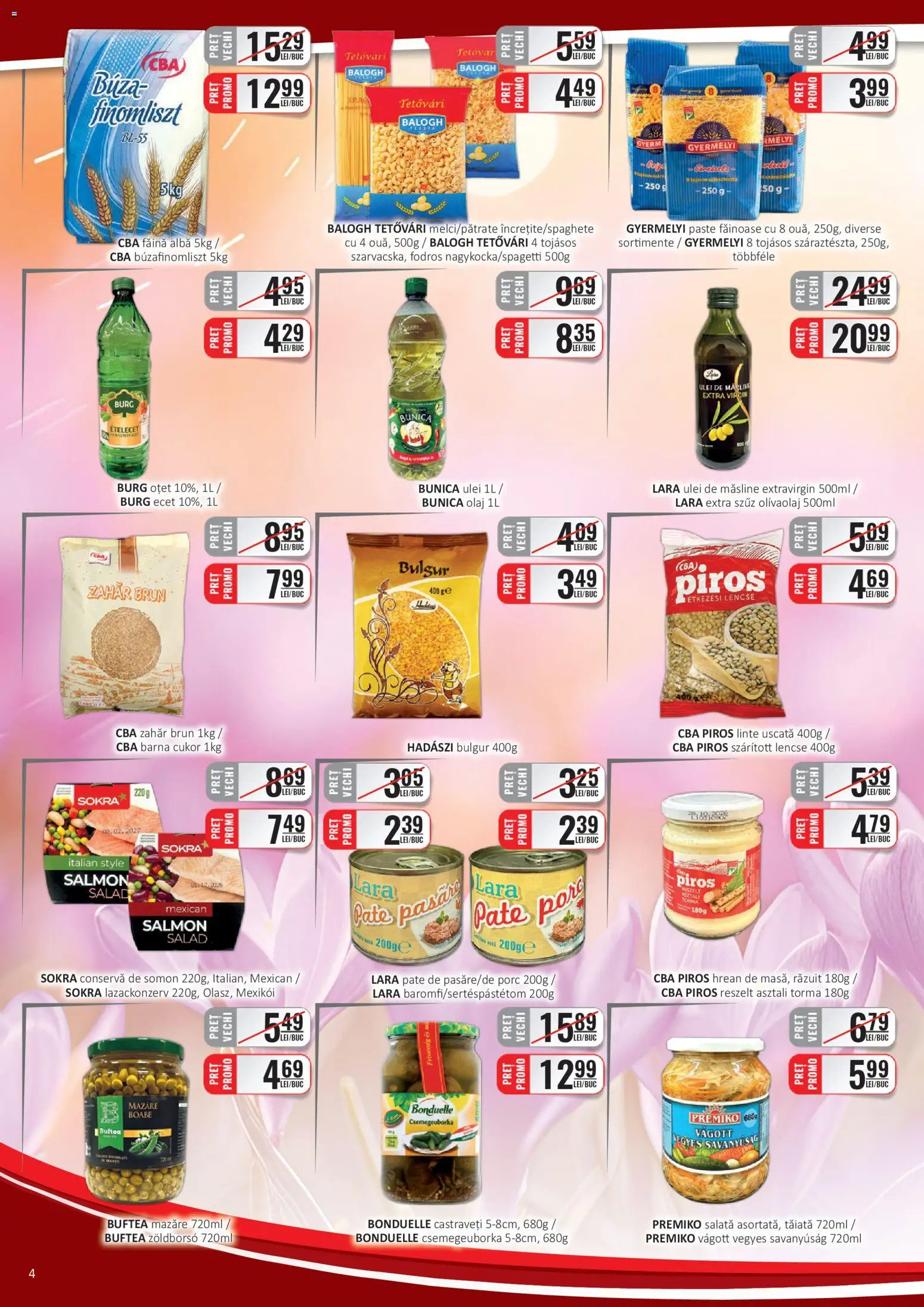 Catalog CBA 16 - 30 Martie 2026 | Pagina 4 | Produse: Pate, Ulei, Castraveți, Zahăr