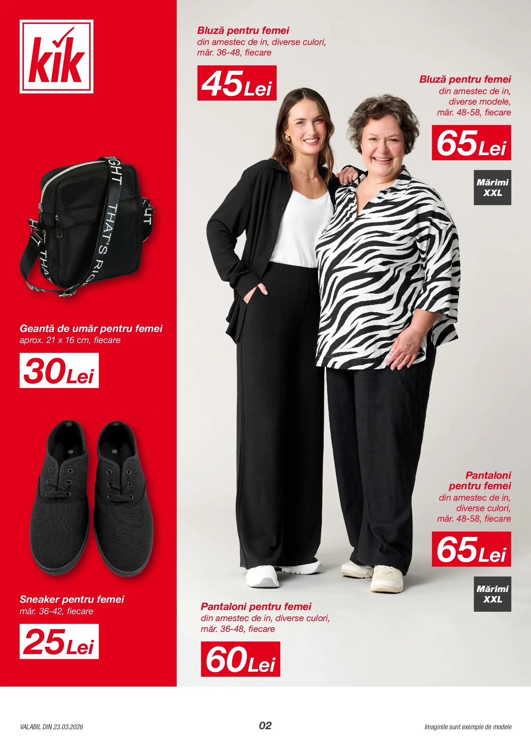 Catalog Kik 23 - 28 Martie 2026 | Pagina 2 | Produse: Geantă, Bluză, Pantaloni