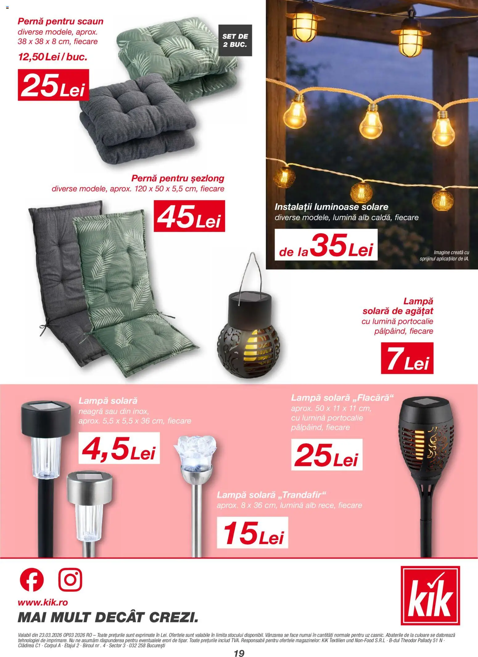 Catalog Kik 23 Martie - 11 Aprilie 2026 | Pagina 19 | Produse: Tavuk suyu, Șezlong, Scaun, Lampă