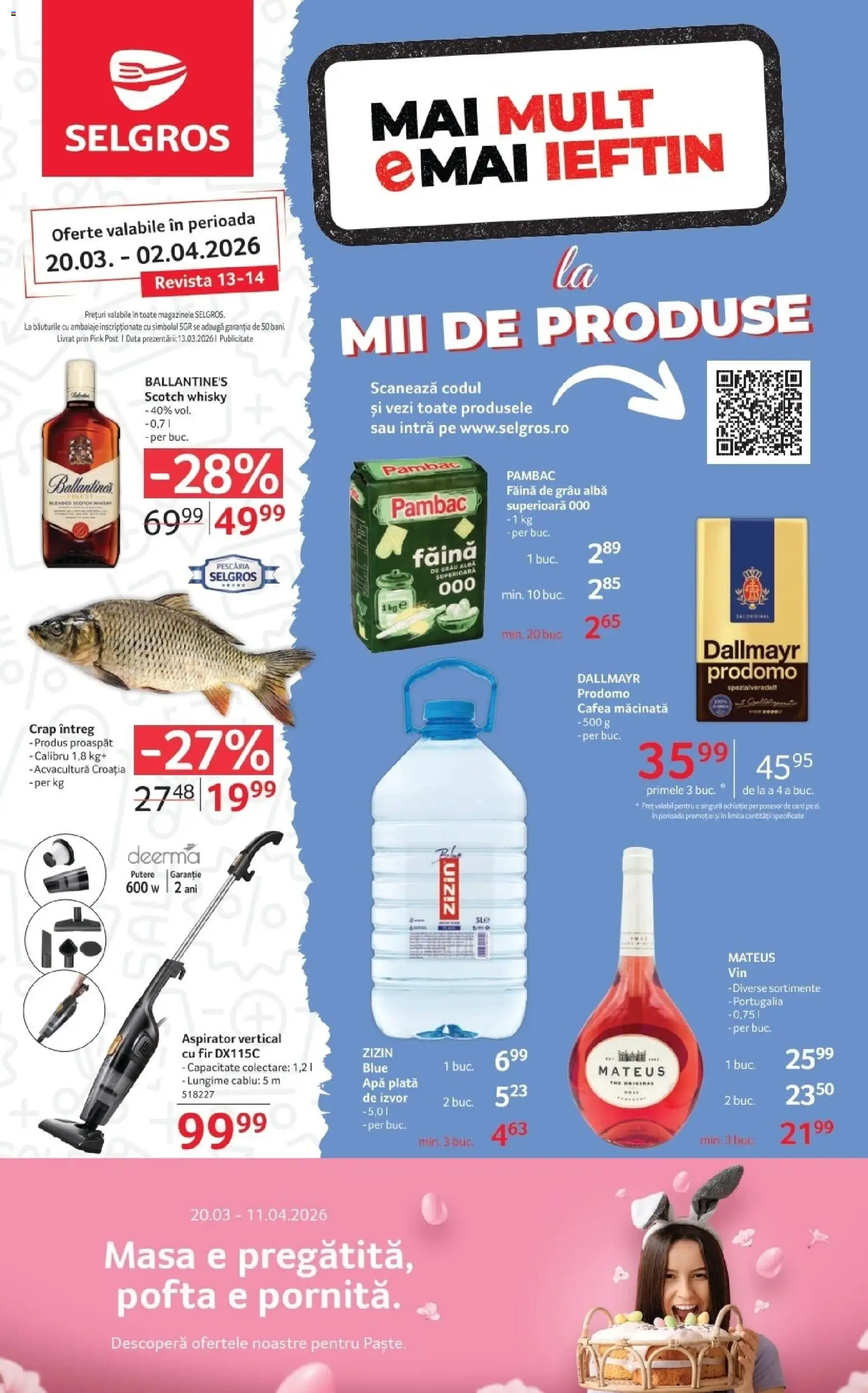 Catalog Selgros 20 Martie - 1 Aprilie 2026 | Pagina 1 | Produse: Masă, Cafea, Făină, Apă