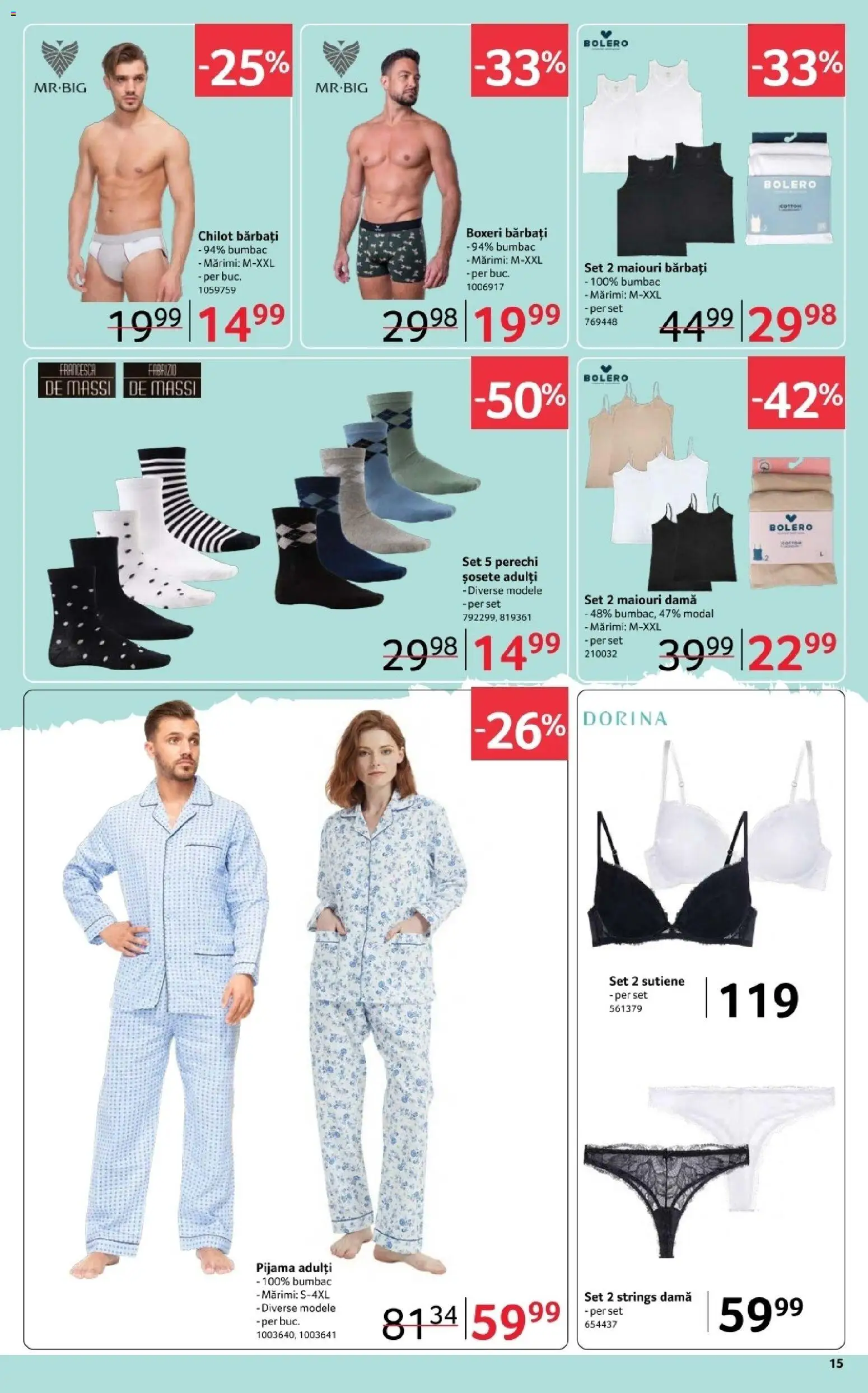 Catalog Selgros 20 Martie - 1 Aprilie 2026 | Pagina 15 | Produse: Șosete, Boxeri