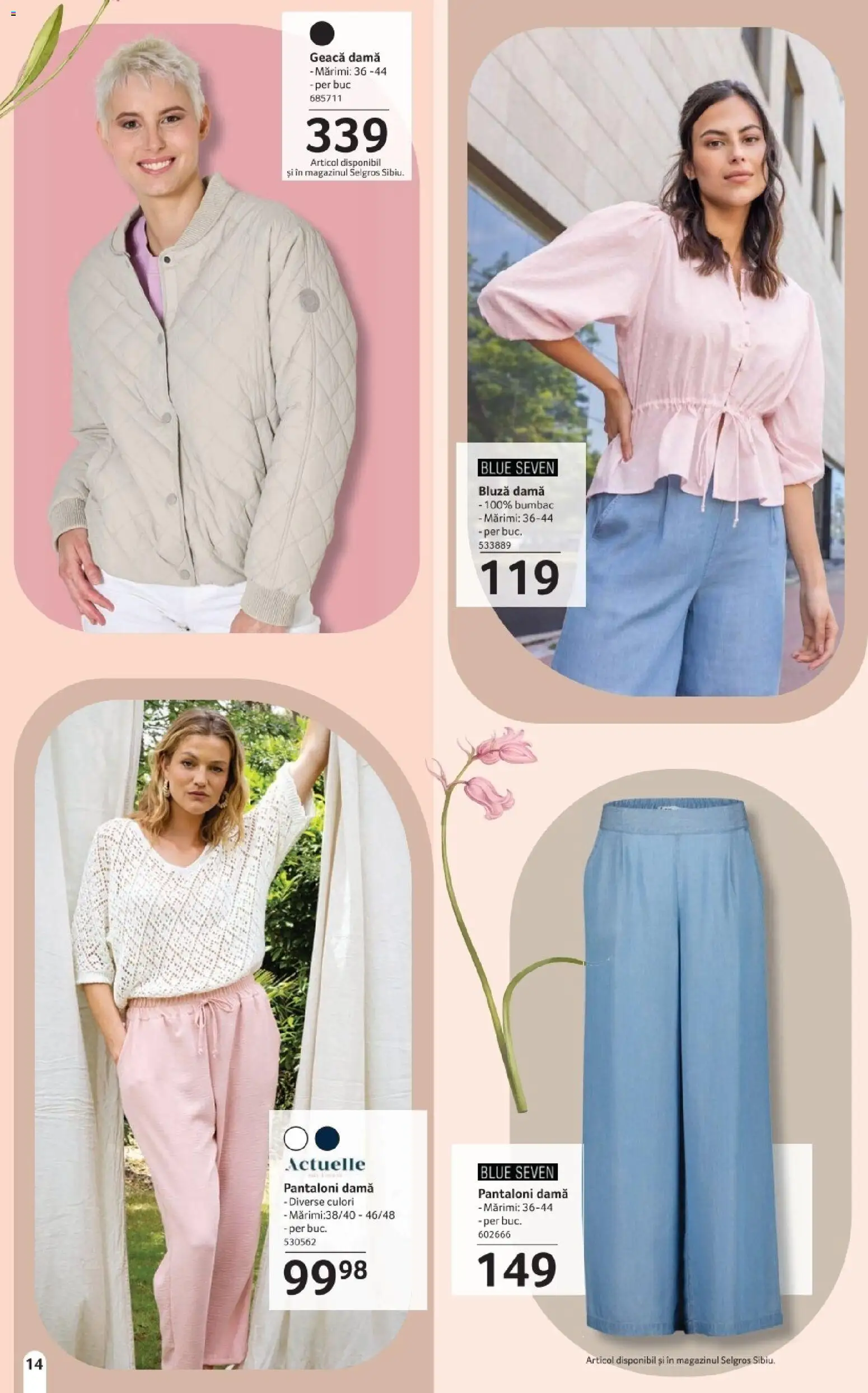 Catalog Selgros 20 Martie - 15 Aprilie 2026 | Pagina 14 | Produse: Bluză, Geacă, Pantaloni