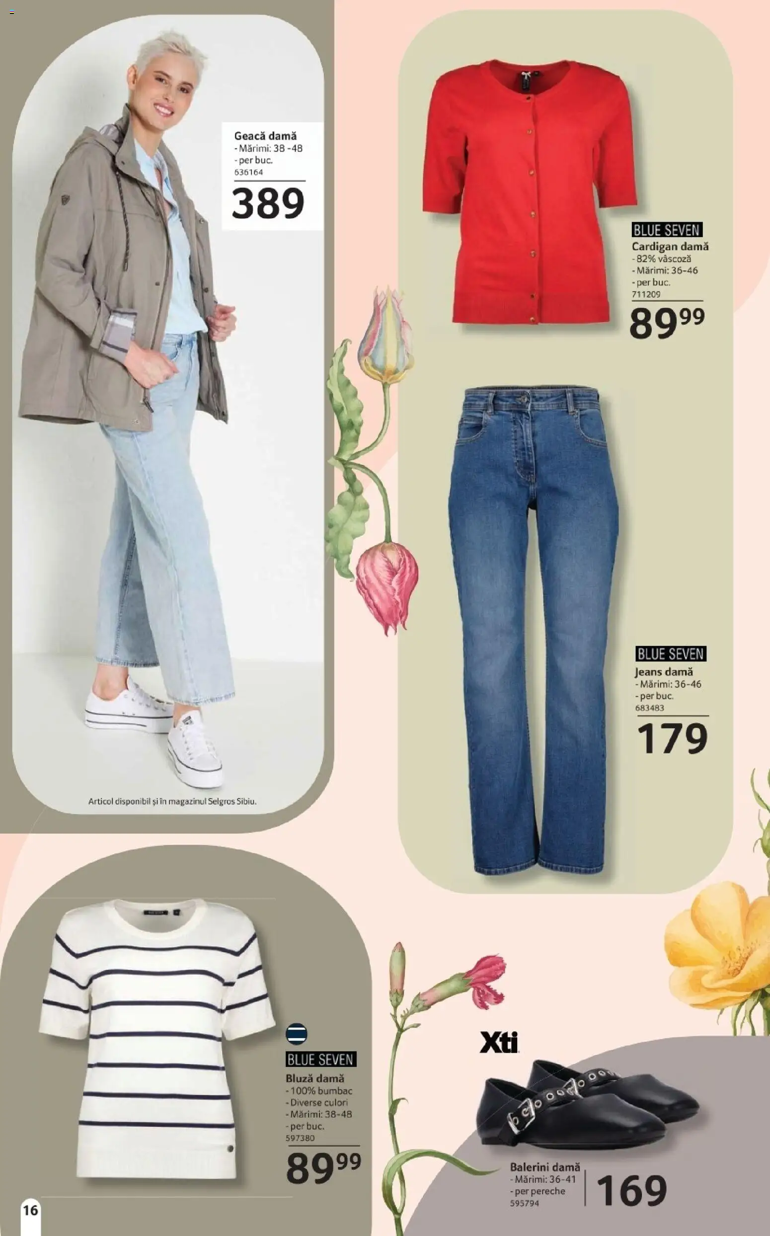 Catalog Selgros 20 Martie - 15 Aprilie 2026 | Pagina 16 | Produse: Cardigan, Bluză, Geacă, Balerini