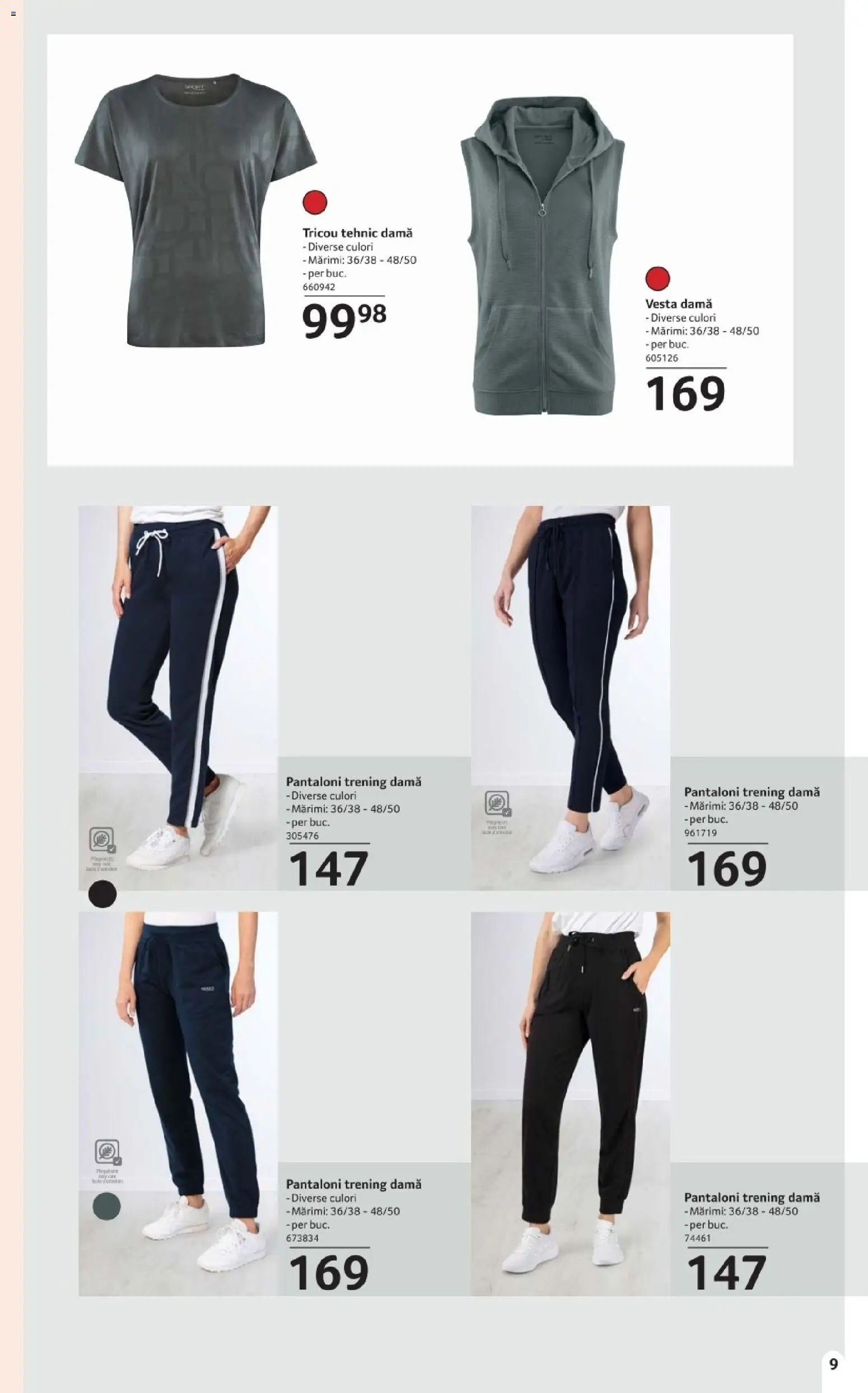 Catalog Selgros 20 Martie - 15 Aprilie 2026 | Pagina 9 | Produse: Trening, Tricou, Vestă, Pantaloni