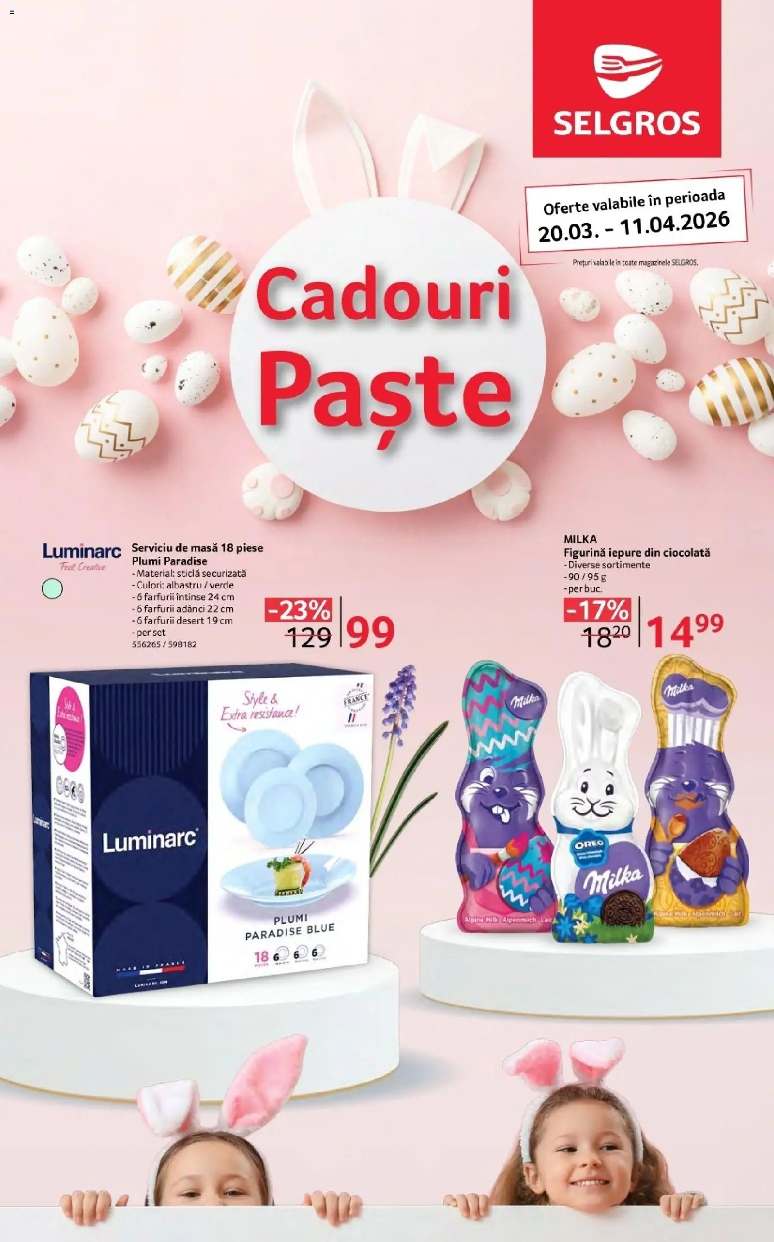 Catalog Selgros 20 Martie - 10 Aprilie 2026 | Pagina 1 | Produse: Delgeç, Masă, Ciocolată, Paste