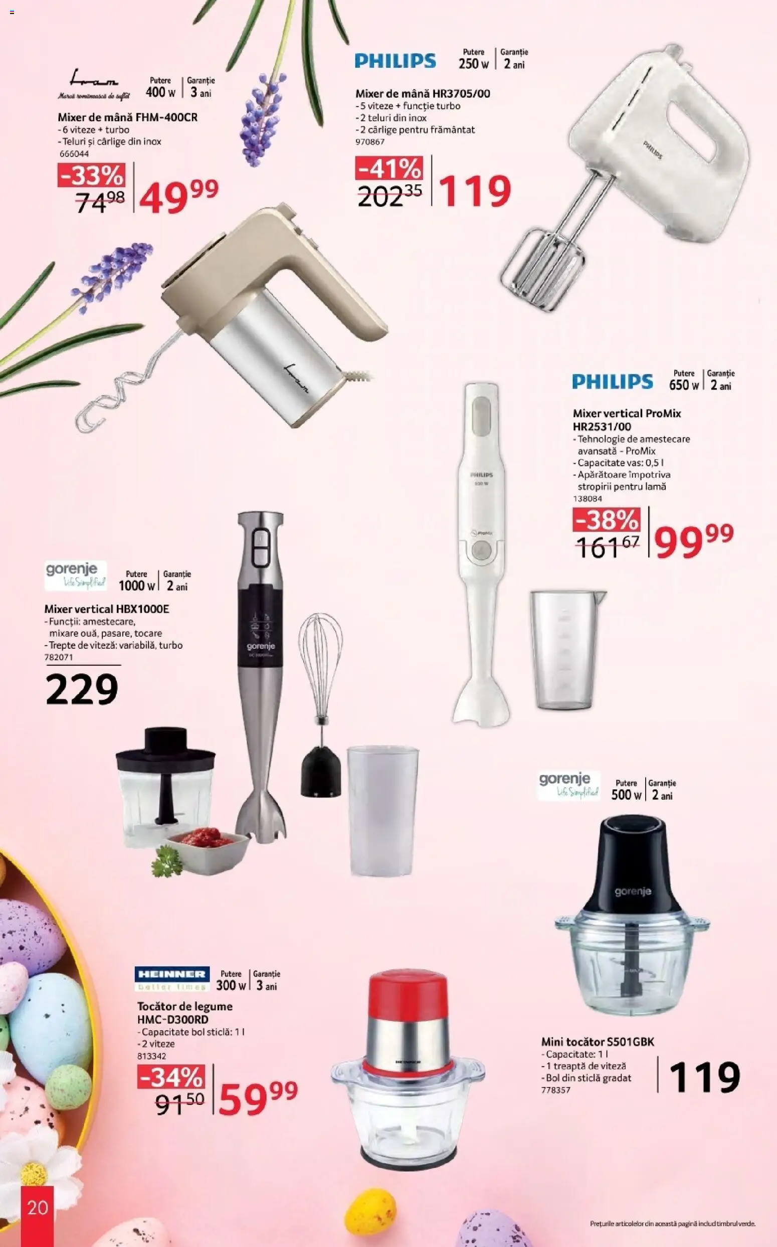 Catalog Selgros 20 Martie - 10 Aprilie 2026 | Pagina 20 | Produse: Enginar, Mixer, Bol, Tocător