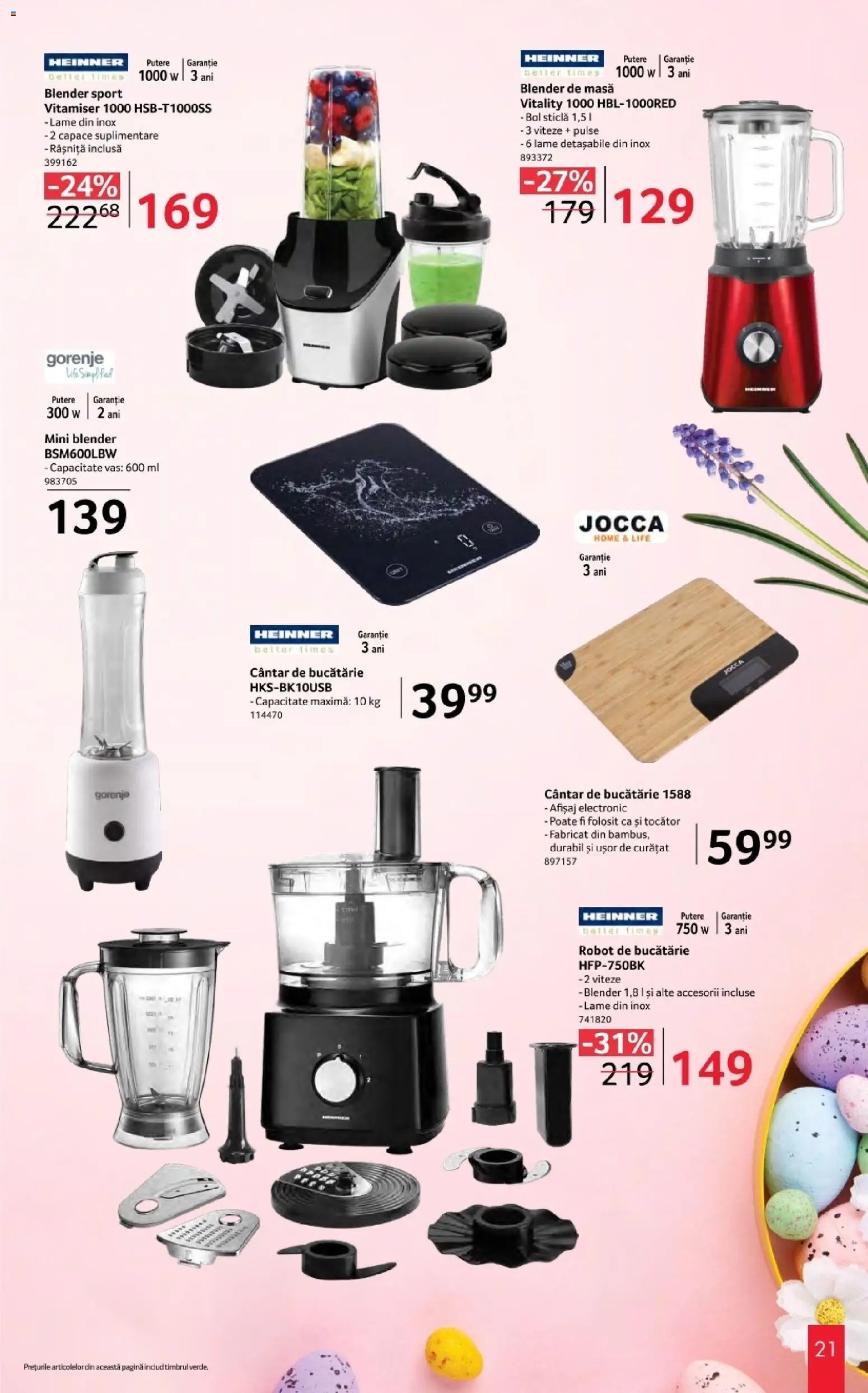 Catalog Selgros 20 Martie - 10 Aprilie 2026 | Pagina 21 | Produse: Robot de bucătarie, Blender, Robot, Cântar