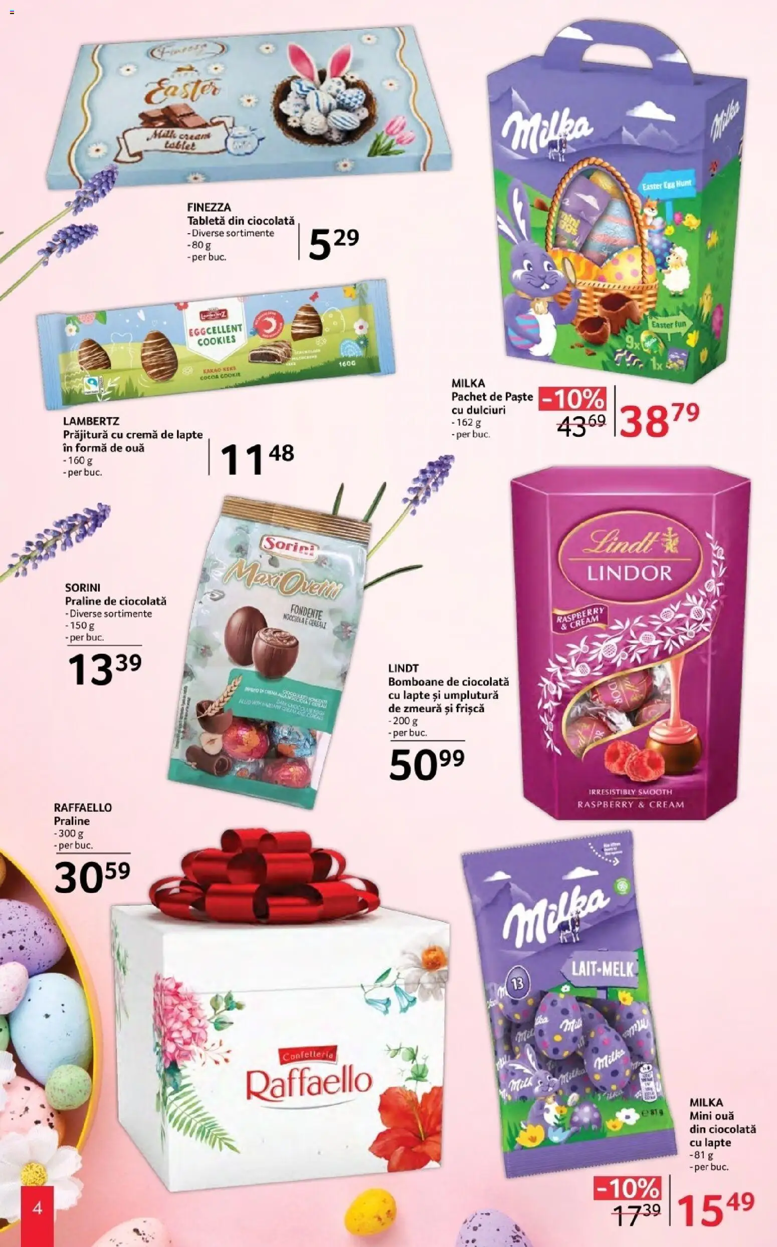 Catalog Selgros 20 Martie - 10 Aprilie 2026 | Pagina 4 | Produse: Zmeură, Praline, Lapte, Frișcă