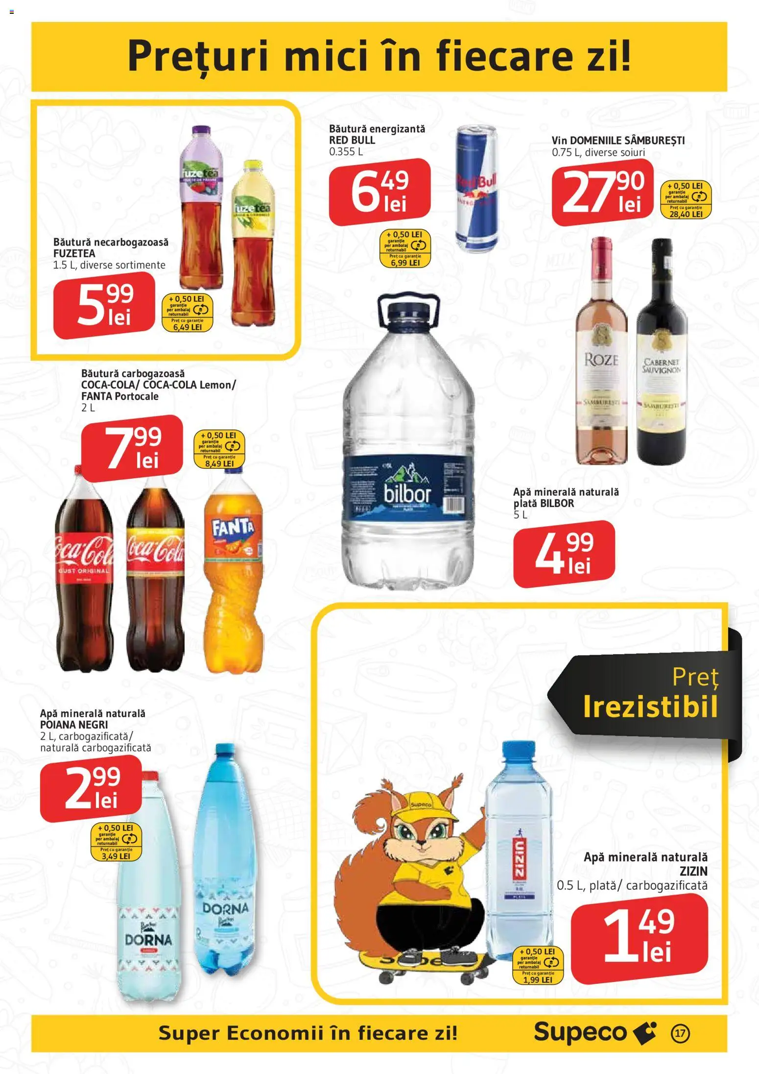 Catalog Supeco 19 - 31 Martie 2026 | Pagina 17 | Produse: Yazı tahtası kalemi, Mici, Vin, Apă