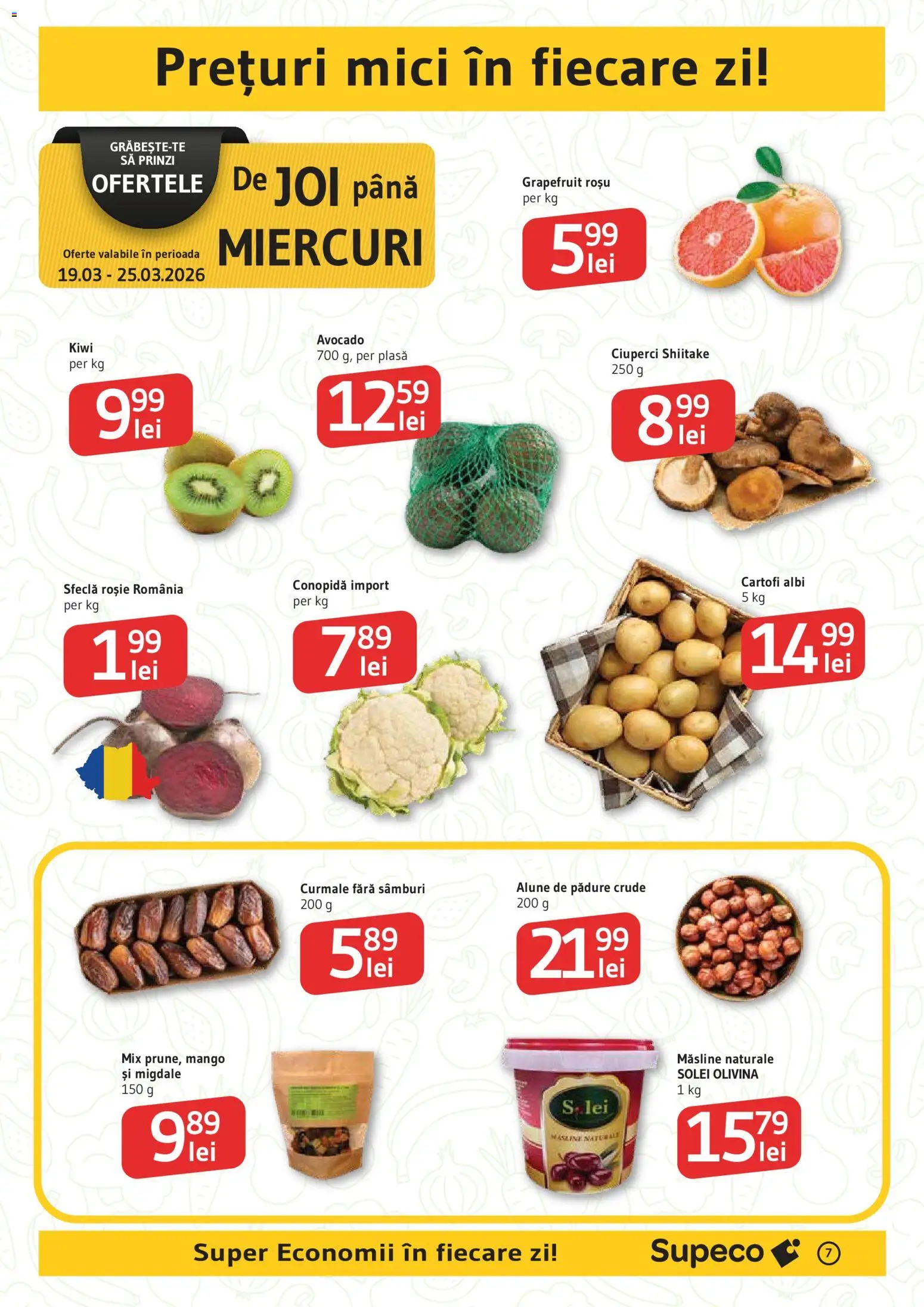 Catalog Supeco 19 - 31 Martie 2026 | Pagina 7 | Produse: Mici, Migdale, Cartofi, Sfeclă
