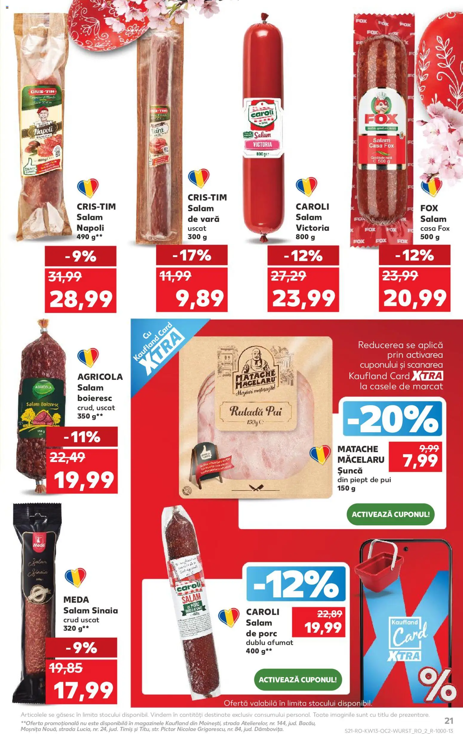 Catalog Kaufland 25 - 30 Martie 2026 | Pagina 21 | Produse: Hacıyatmaz Kedi Oyuncağı, Rață, Salam, Șuncă