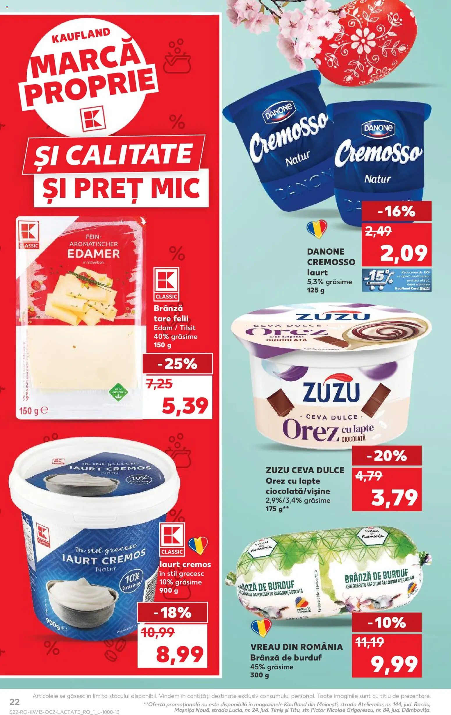 Catalog Kaufland 25 - 30 Martie 2026 | Pagina 22 | Produse: Lapte, Brânză, Iaurt, Ciocolată