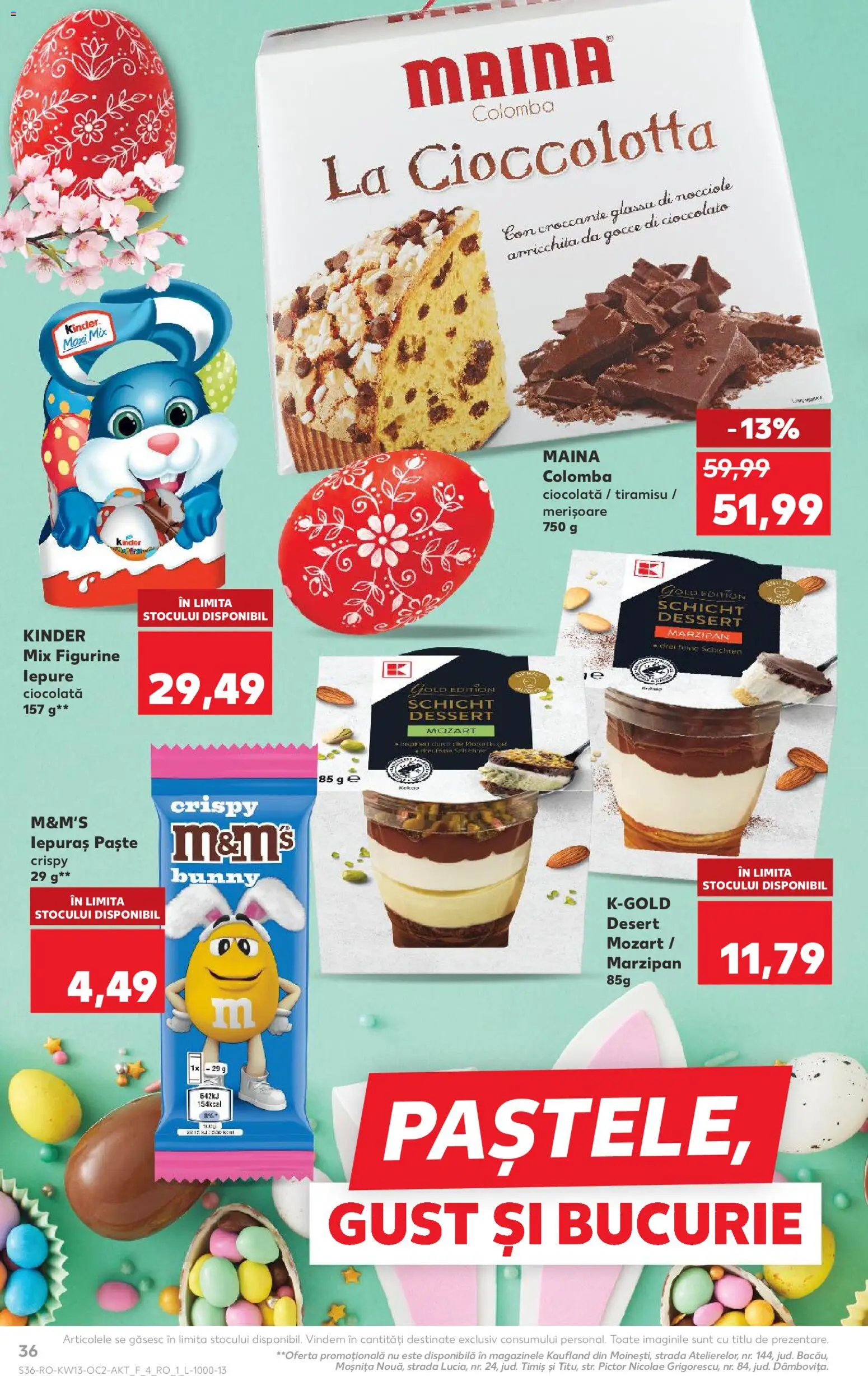 Catalog Kaufland 25 - 30 Martie 2026 | Pagina 36 | Produse: Tiramisu, Ciocolată, Paste, Çocuk sutyeni