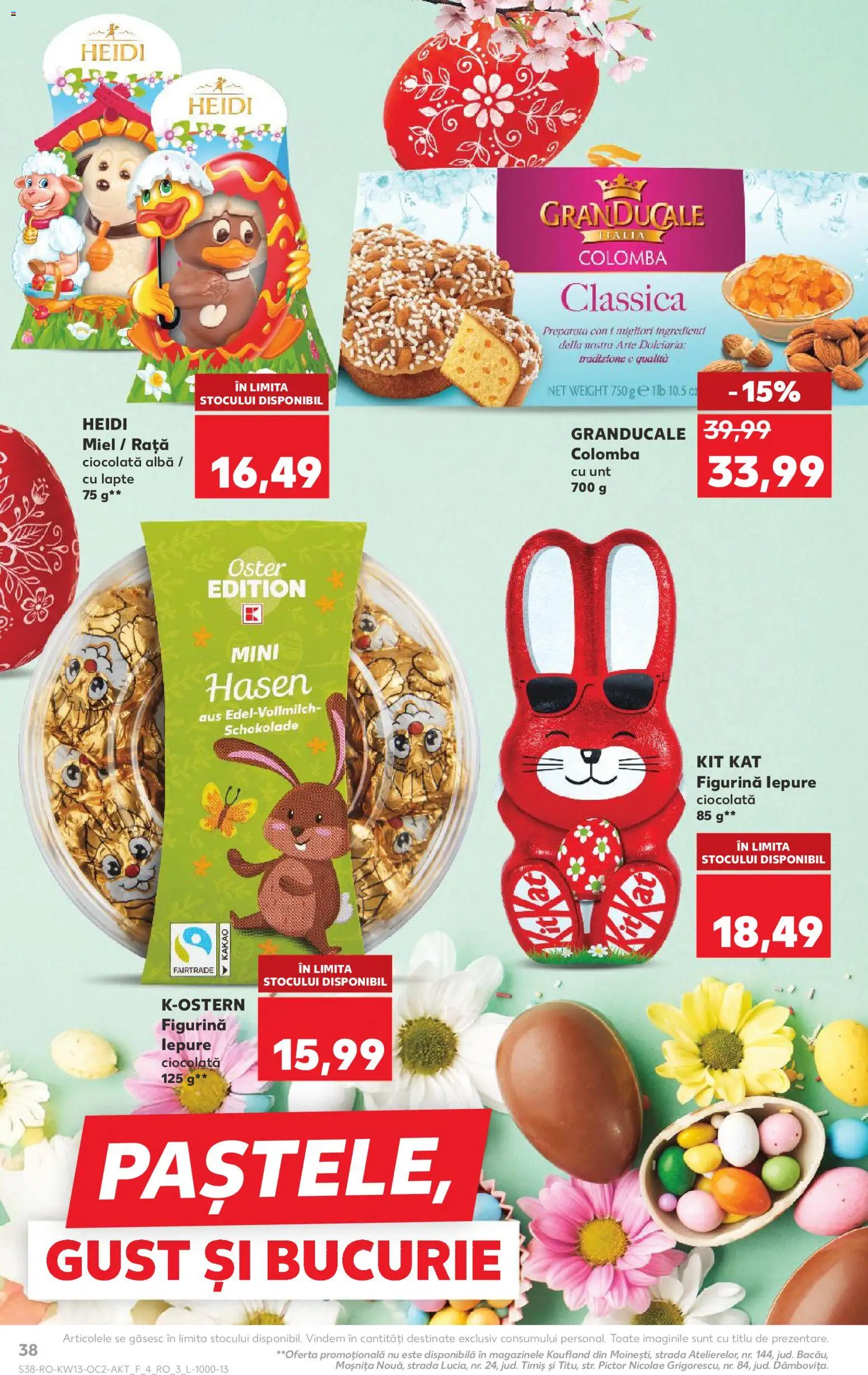 Catalog Kaufland 25 - 30 Martie 2026 | Pagina 38 | Produse: Rață, Lapte, Unt, Ciocolată