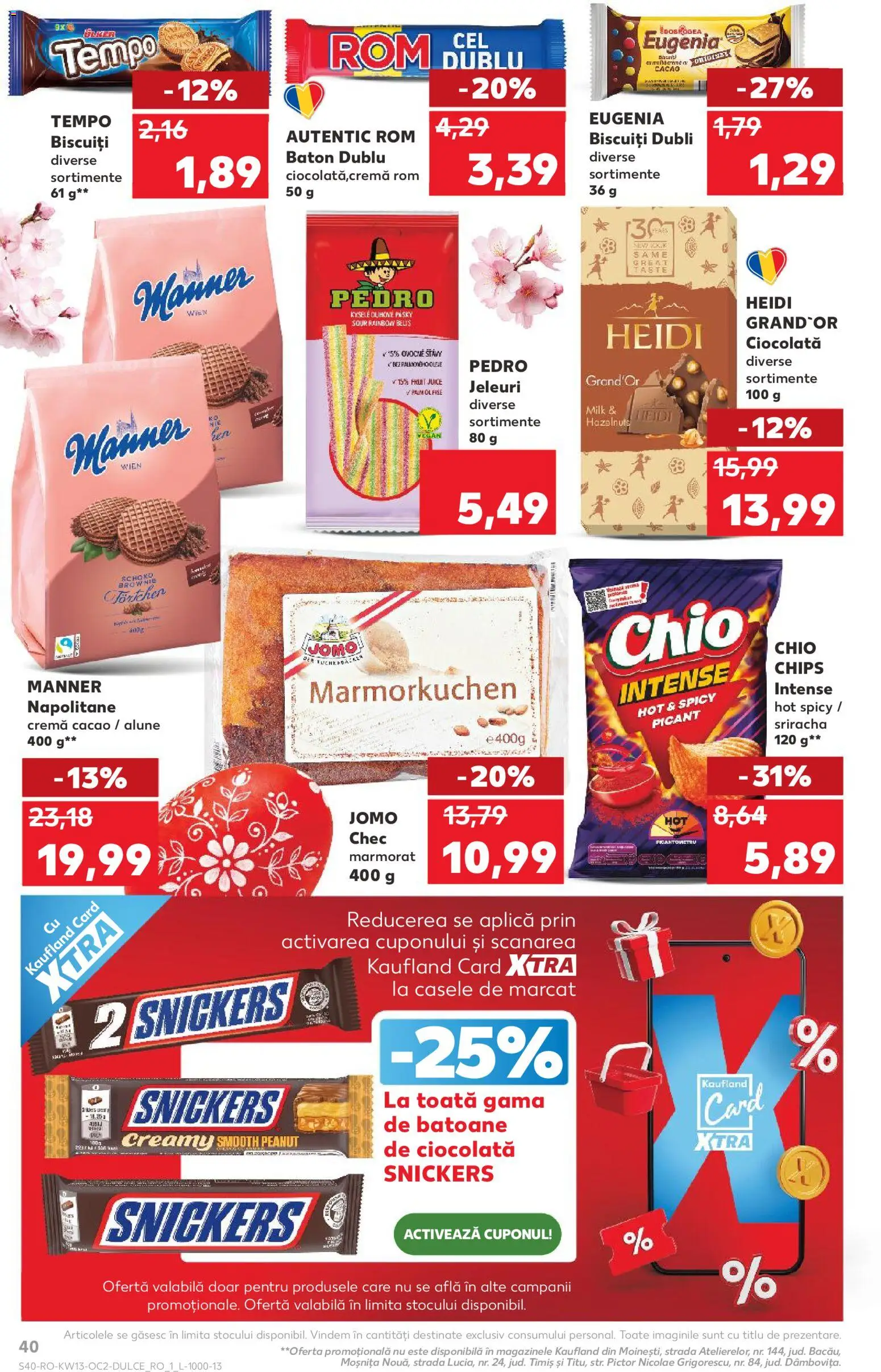 Catalog Kaufland 25 - 30 Martie 2026 | Pagina 40 | Produse: Ciocolată, Rom, Cacao, Jeleuri
