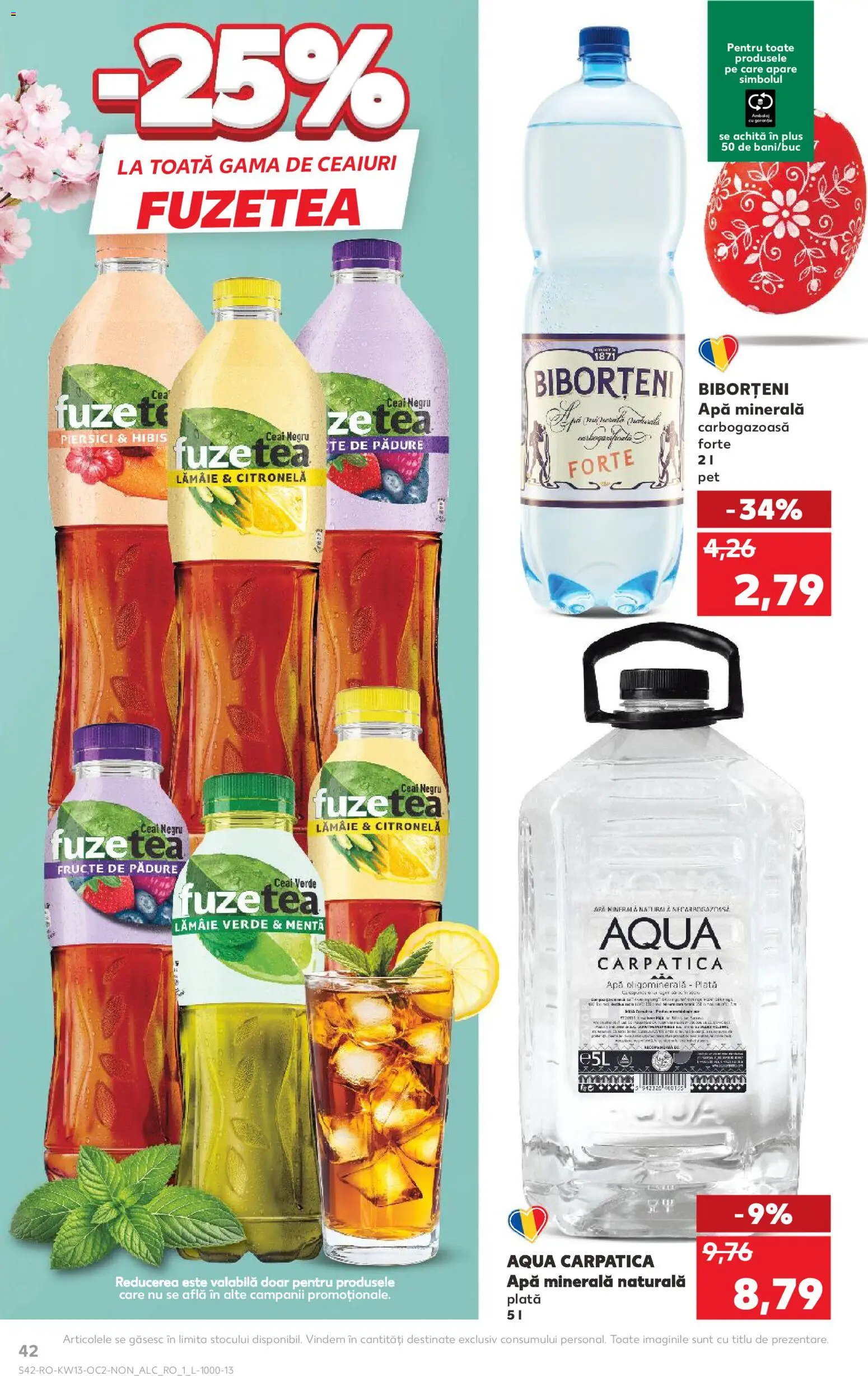 Catalog Kaufland 25 - 30 Martie 2026 | Pagina 42 | Produse: Yazı tahtası kalemi, Ceai, Apă, Fructe