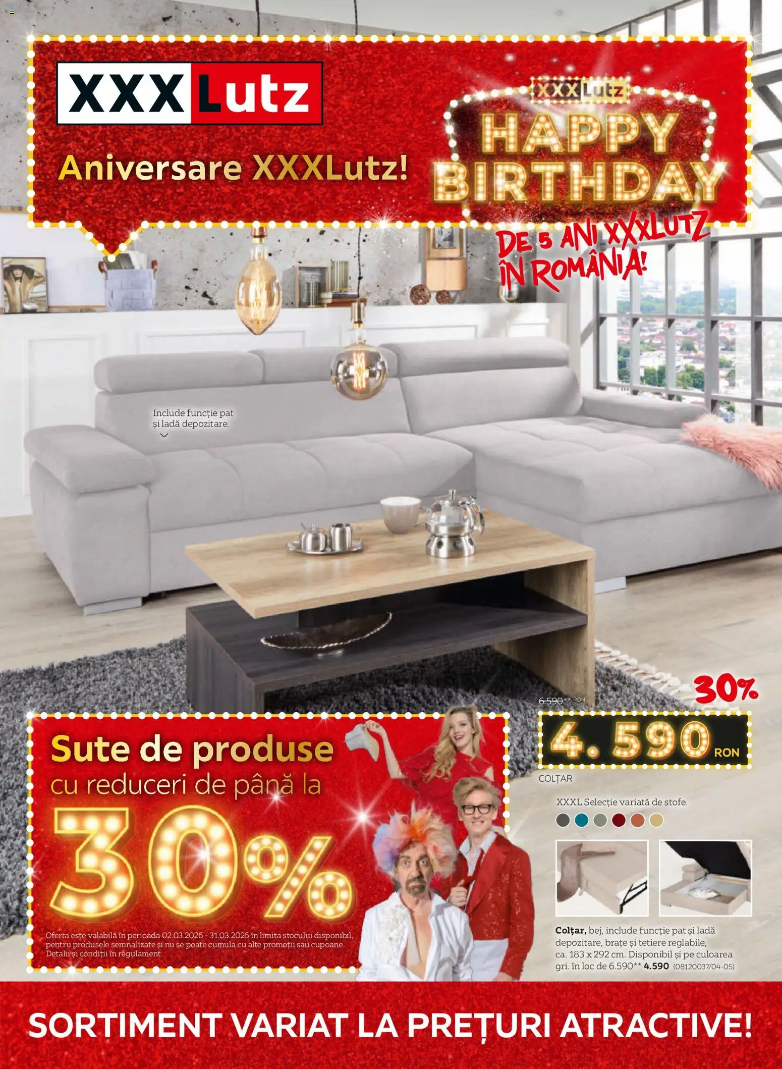 Catalog XXXLutz 16 Martie - 4 Aprilie 2026 | Pagina 1 | Produse: Pat, Colțar